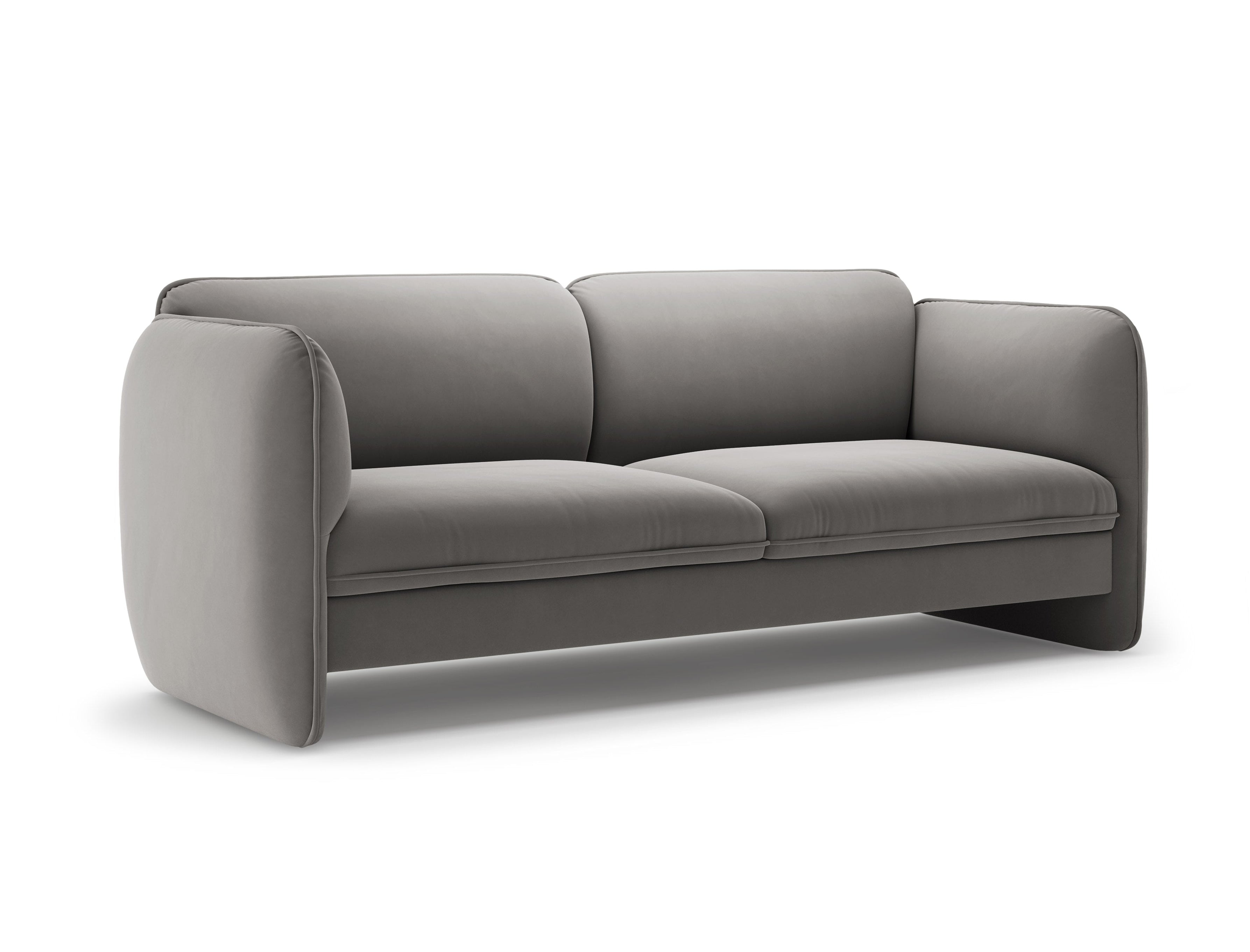 Sofa 3-osobowa aksamitna GEORGIA szary