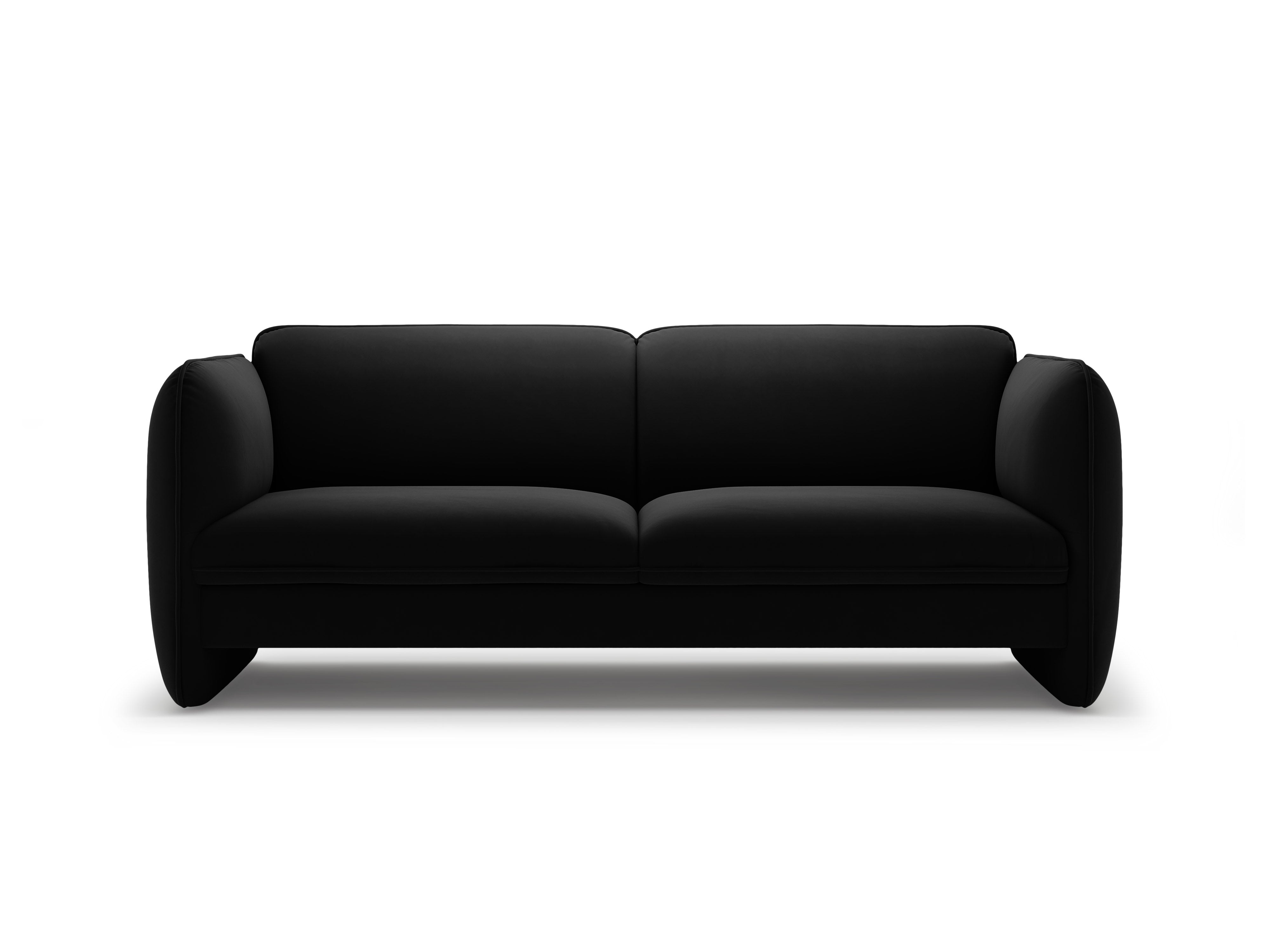 Sofa 3-osobowa aksamitna GEORGIA czarny