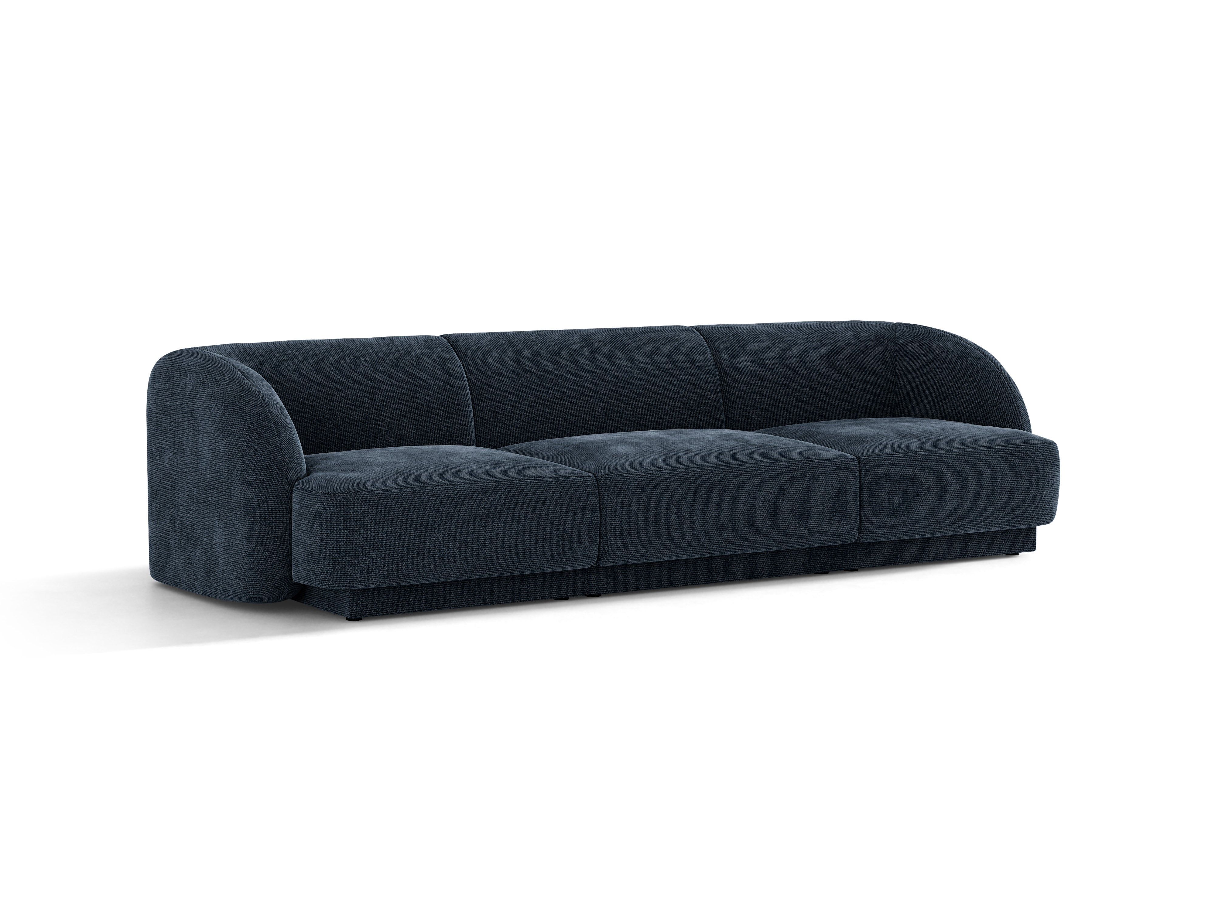 Sofa 3-osobowa MILEY granatowy szenil jedwabisty