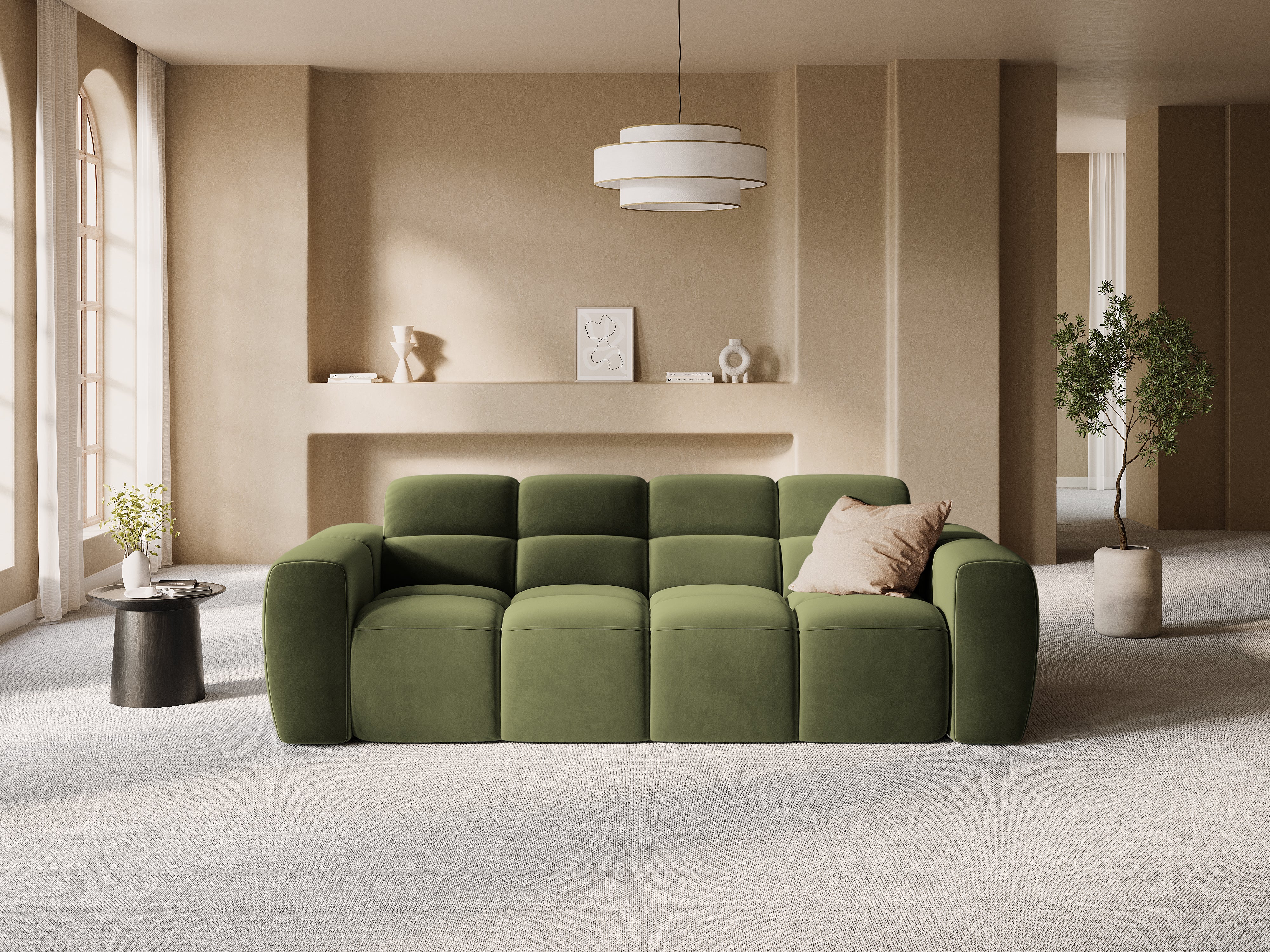 Sofa 3-osobowa LISA zielony szenil