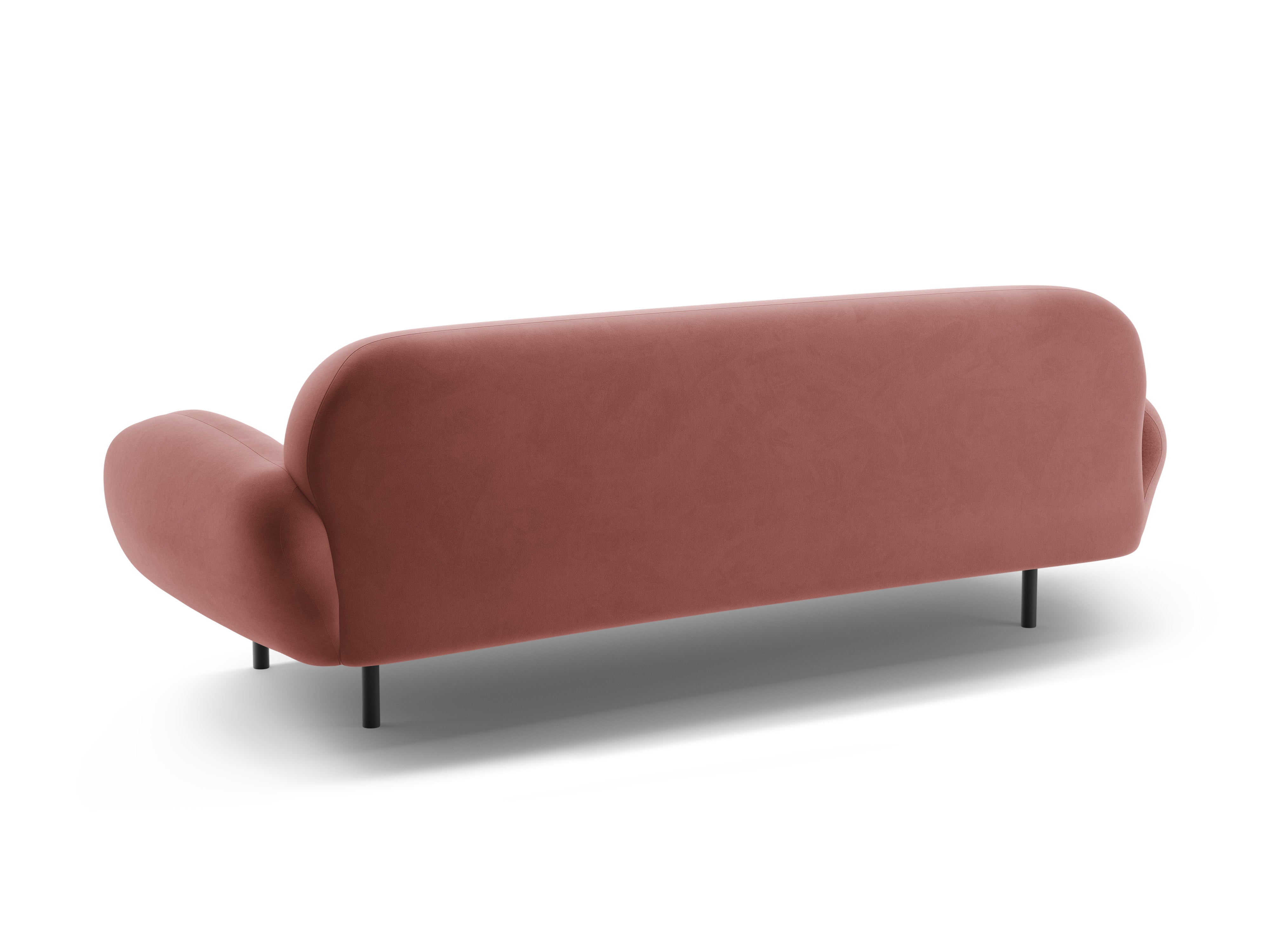 Sofa aus Samt 3-sitzig POPPY schmutzig rosa