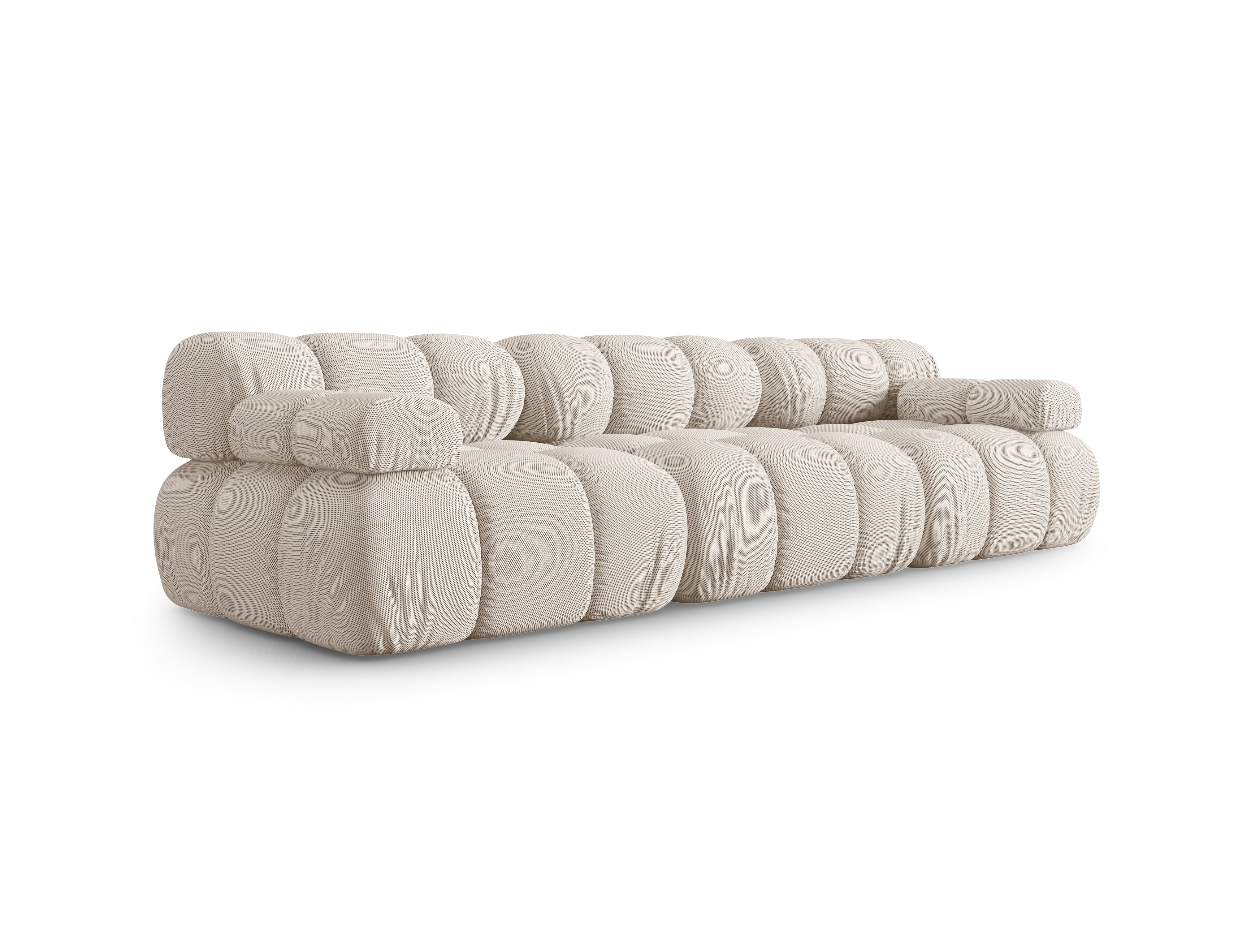 Sofa modułowa 3-osobowa BELLIS beżowa tkanina 3D