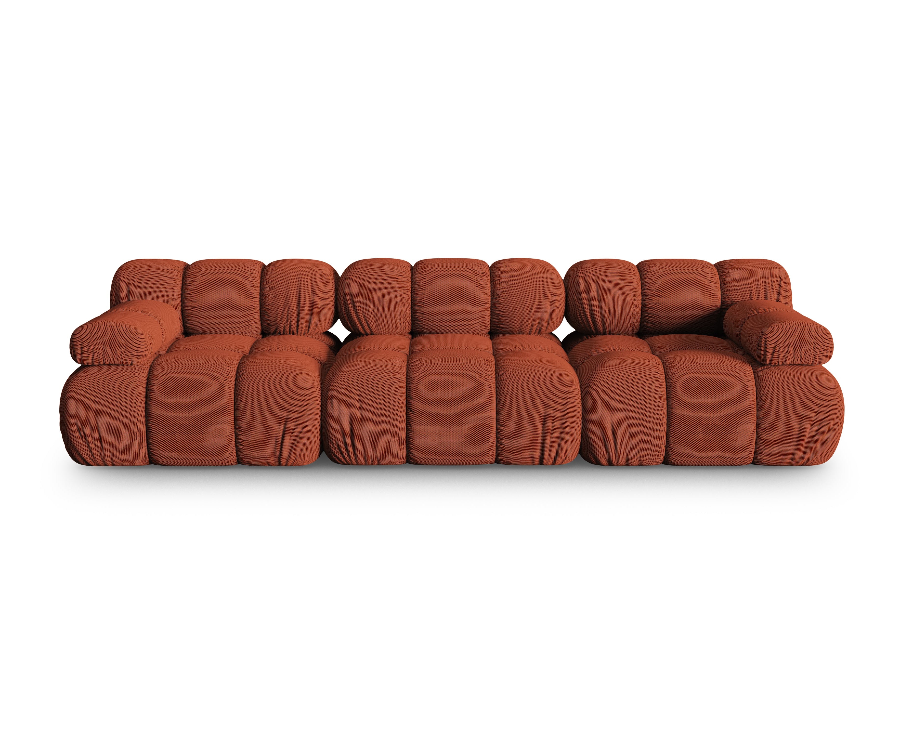 Sofa modułowa 3-osobowa BELLIS ceglana tkanina 3D