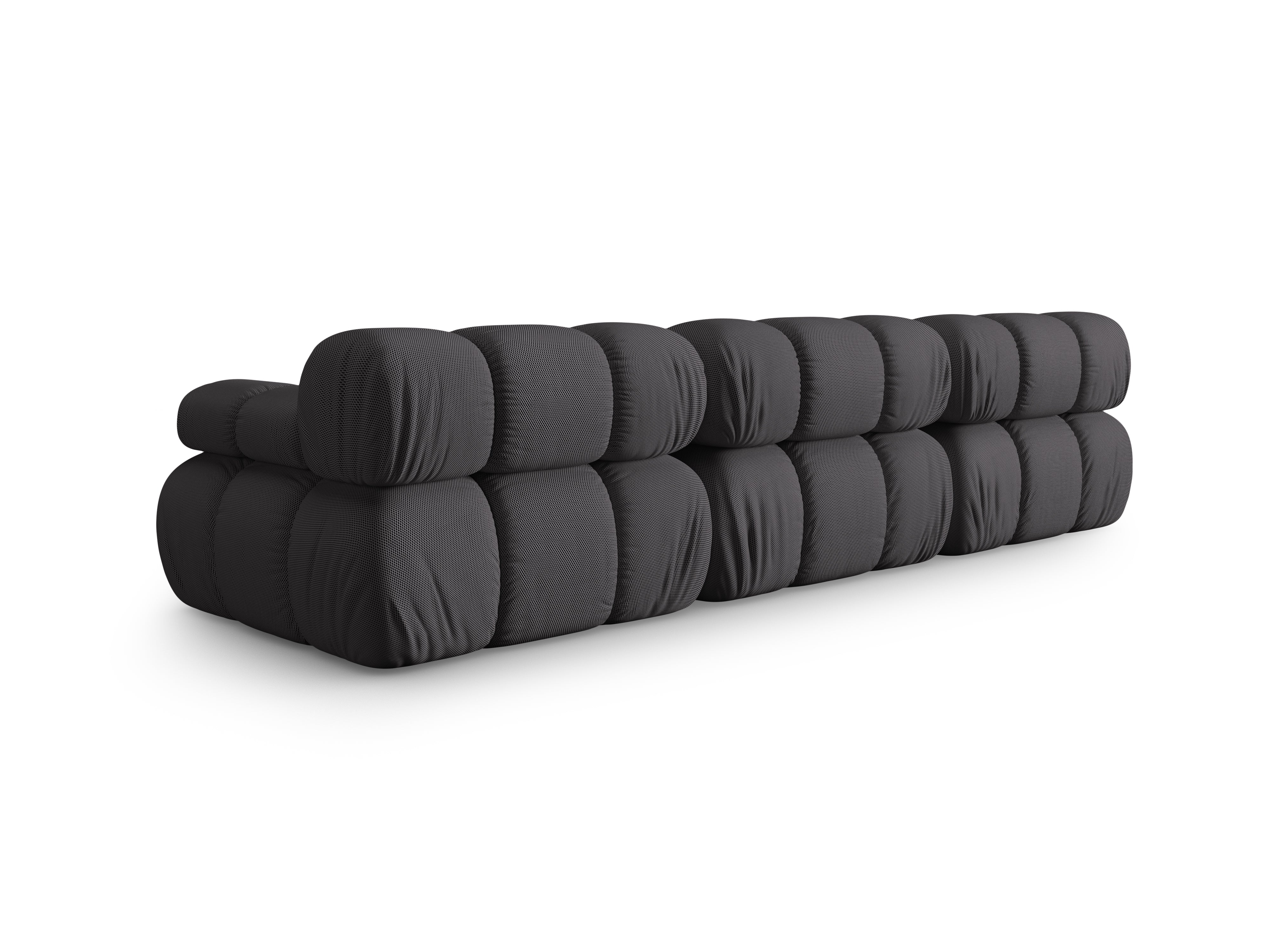 Sofa modułowa 3-osobowa BELLIS ciemnoszara tkanina 3D