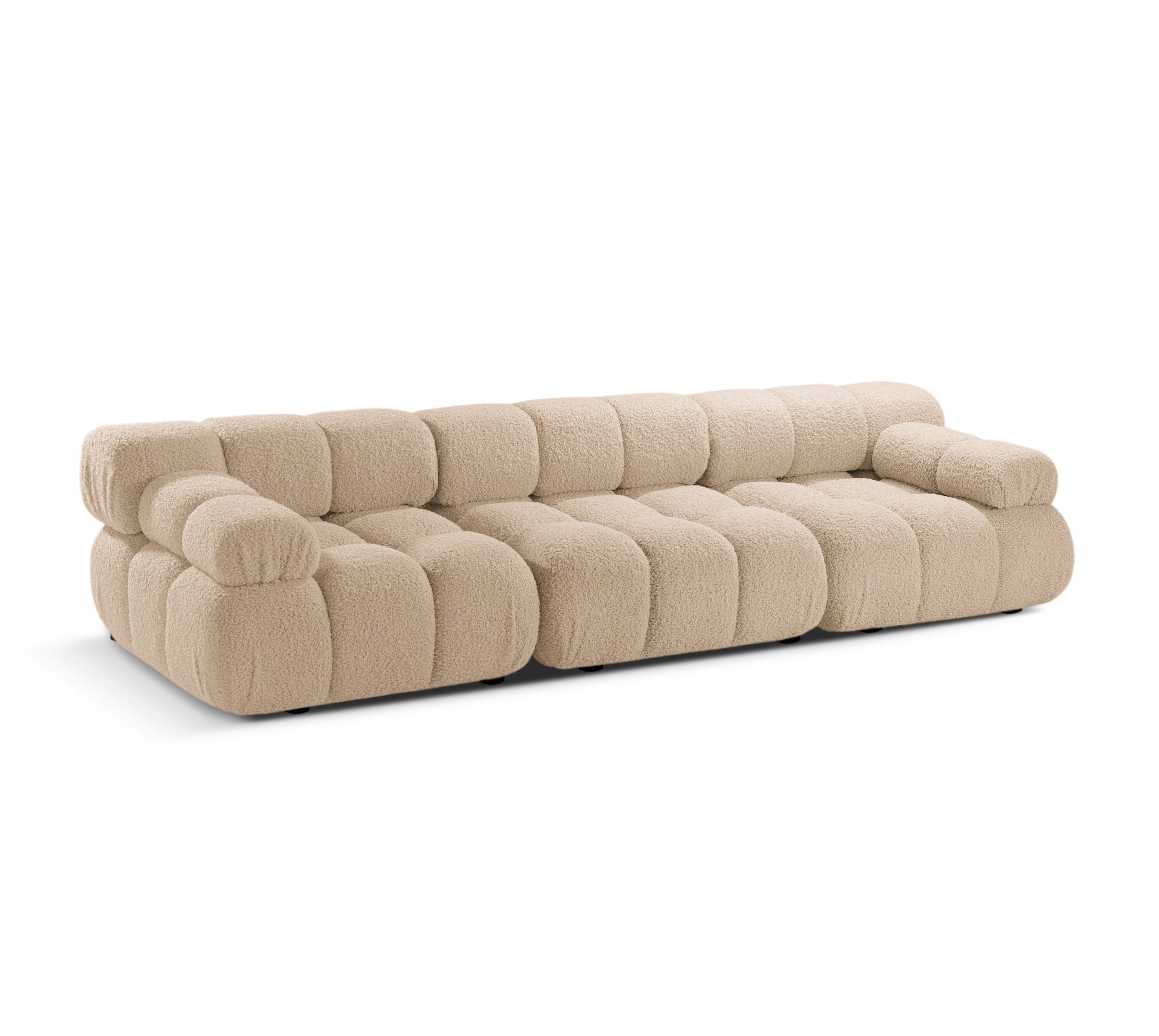 Sofa modułowa 3-osobowa BELLIS piaskowy boucle