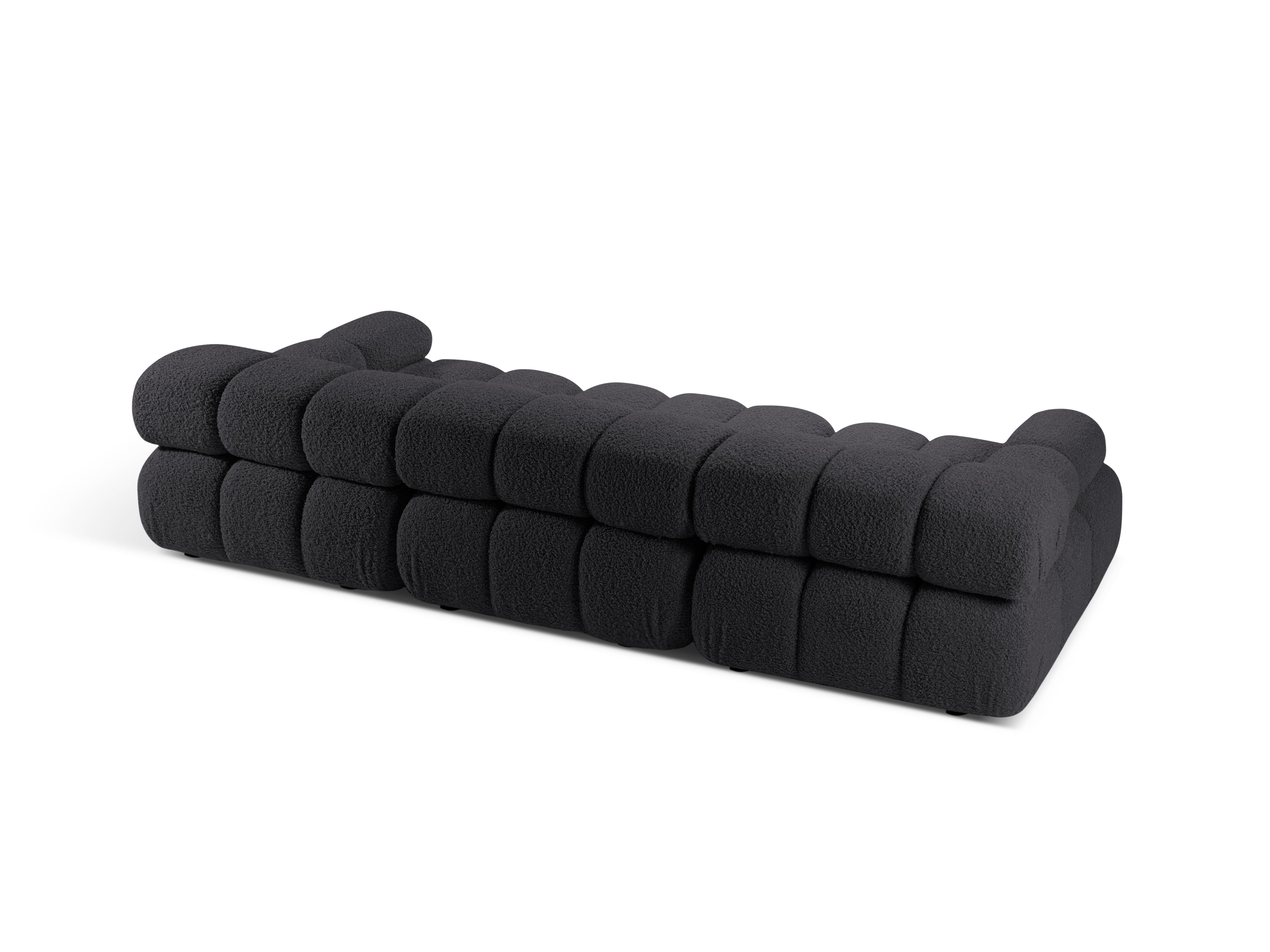 Sofa modułowa 3-osobowa BELLIS grafitowy boucle