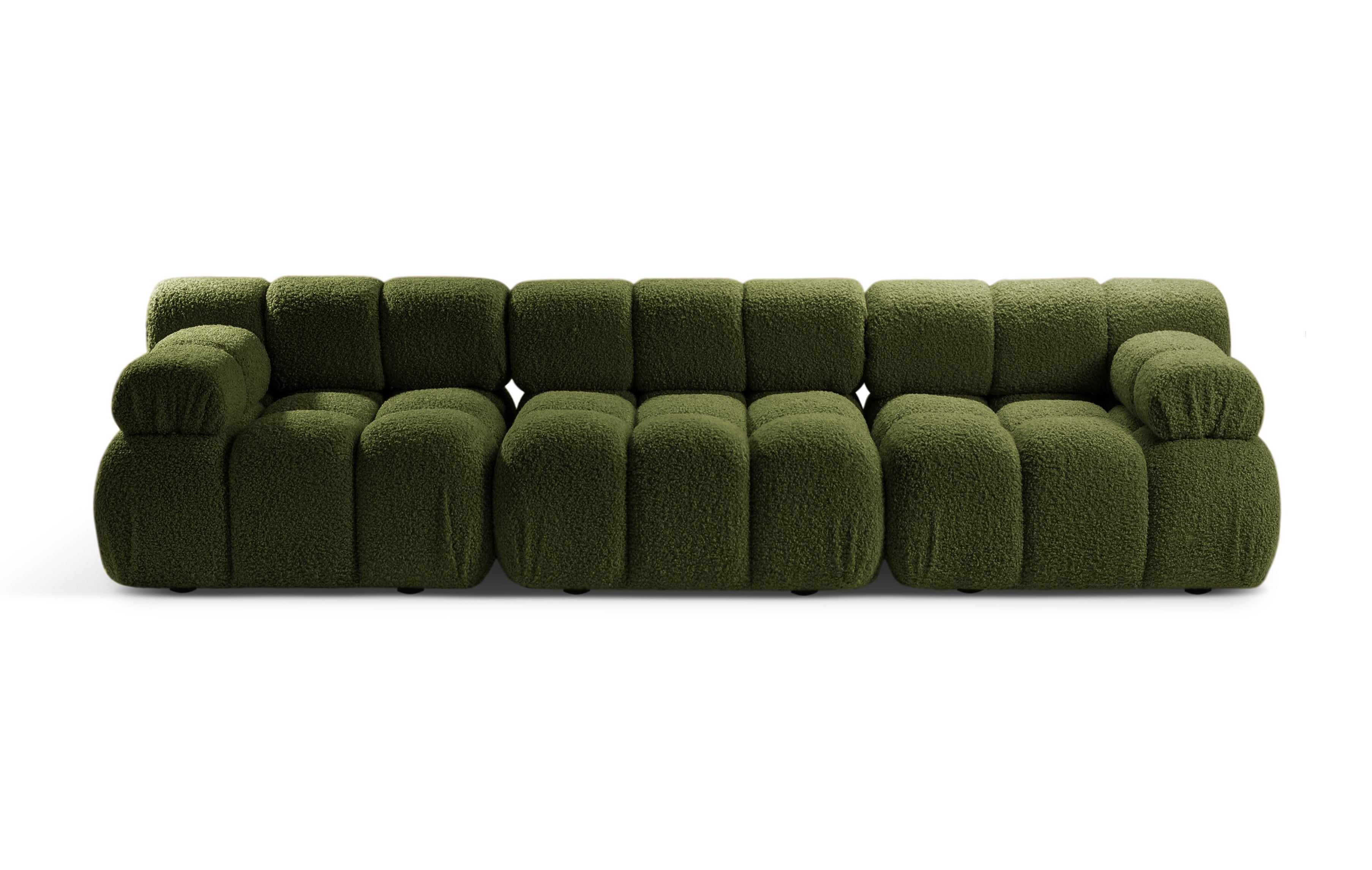 Sofa modułowa 3-osobowa BELLIS zielony boucle