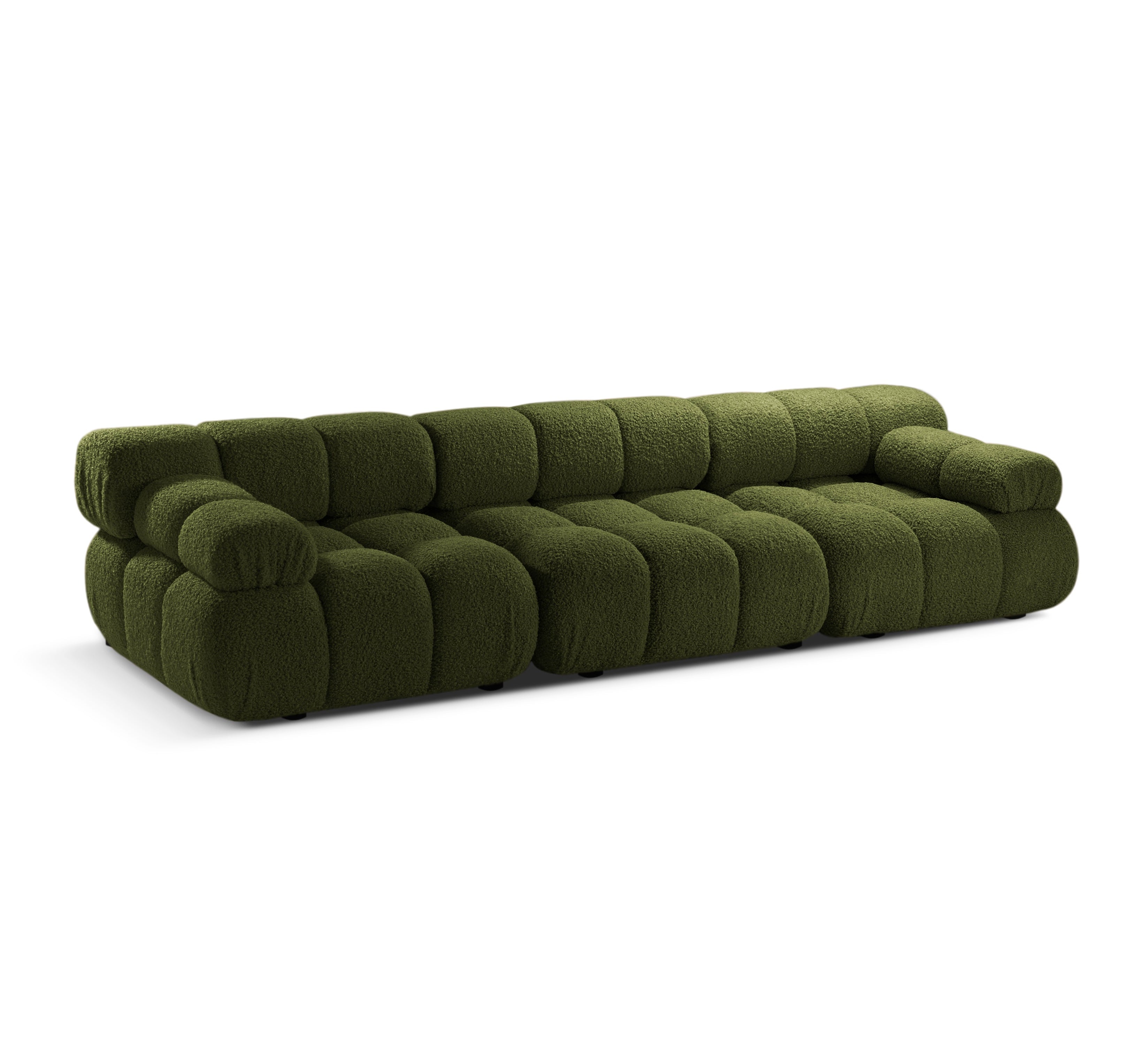 Sofa modułowa 3-osobowa BELLIS zielony boucle