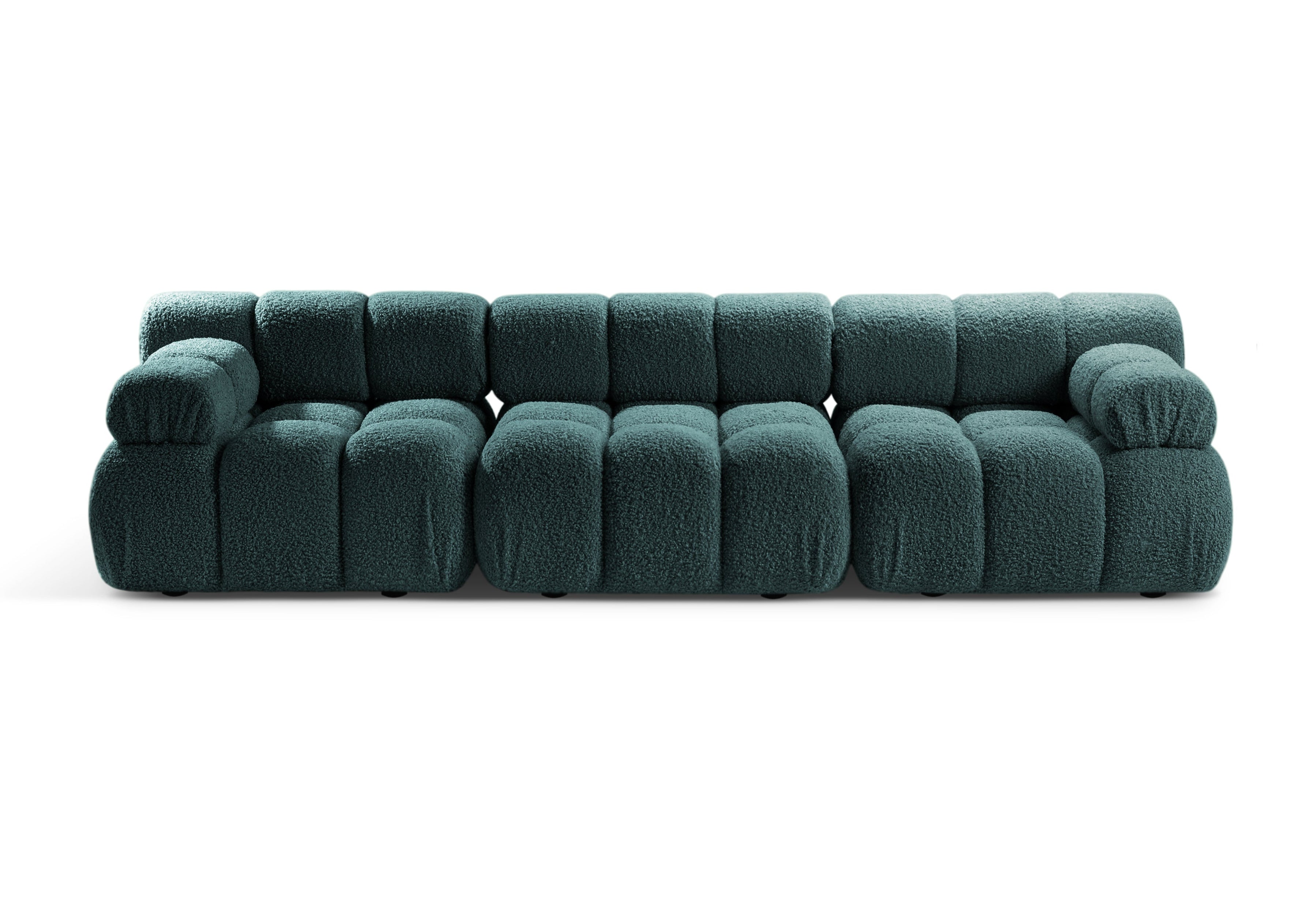 Sofa modułowa 3-osobowa BELLIS niebieski petrol boucle