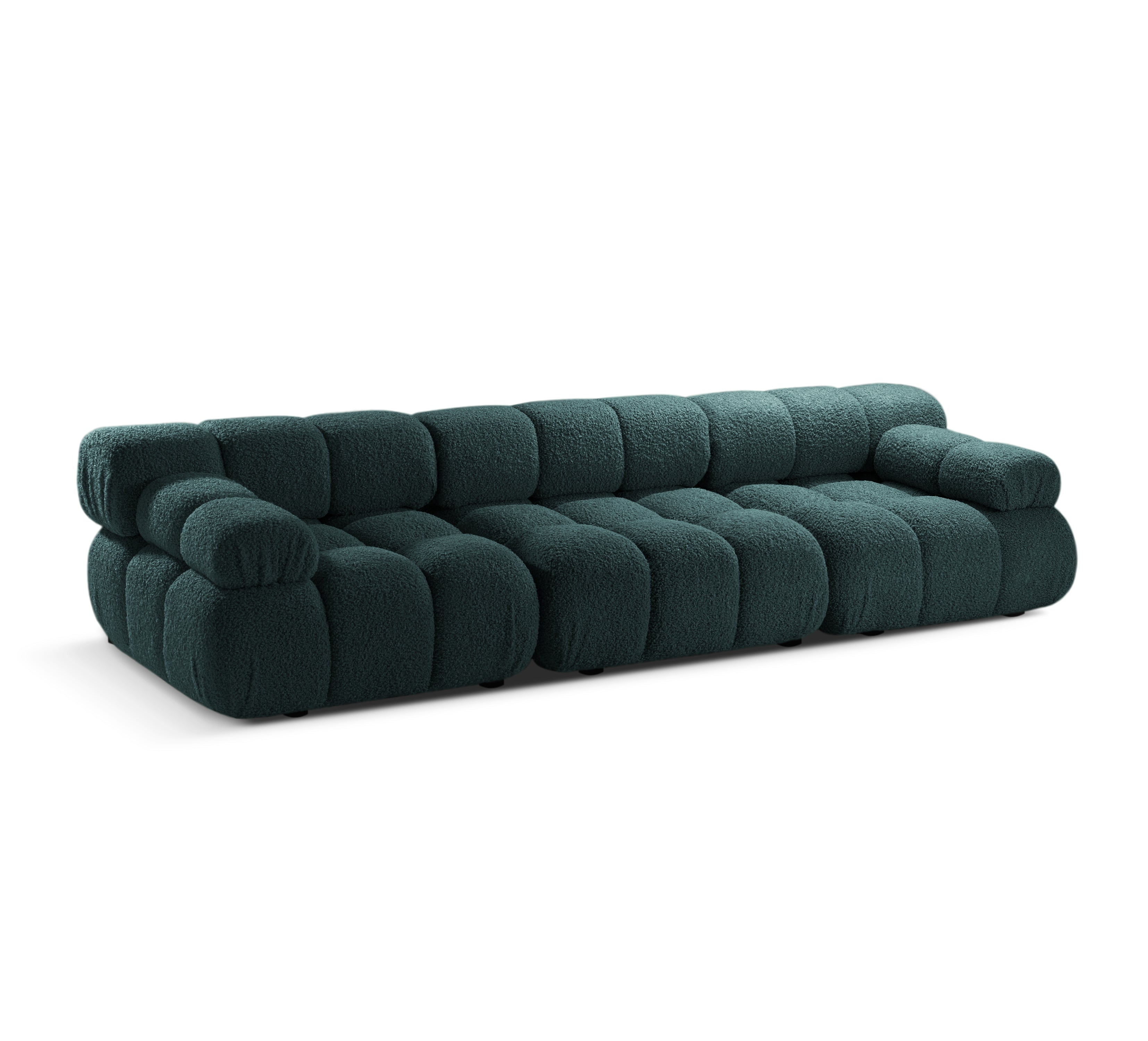 Sofa modułowa 3-osobowa BELLIS niebieski petrol boucle