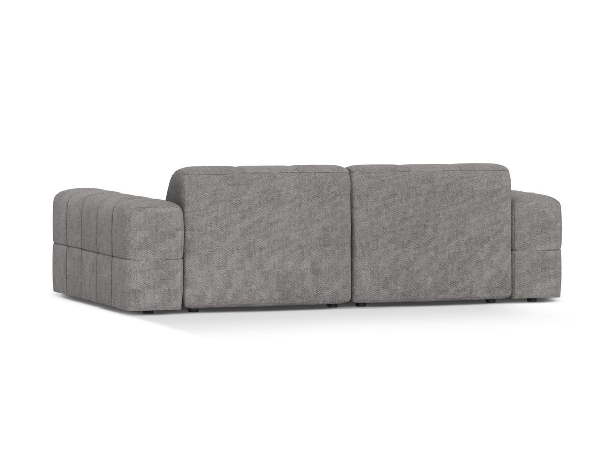 Sofa 3-osobowa JENNIFER jasnoszary szenil – ujęcie tylne