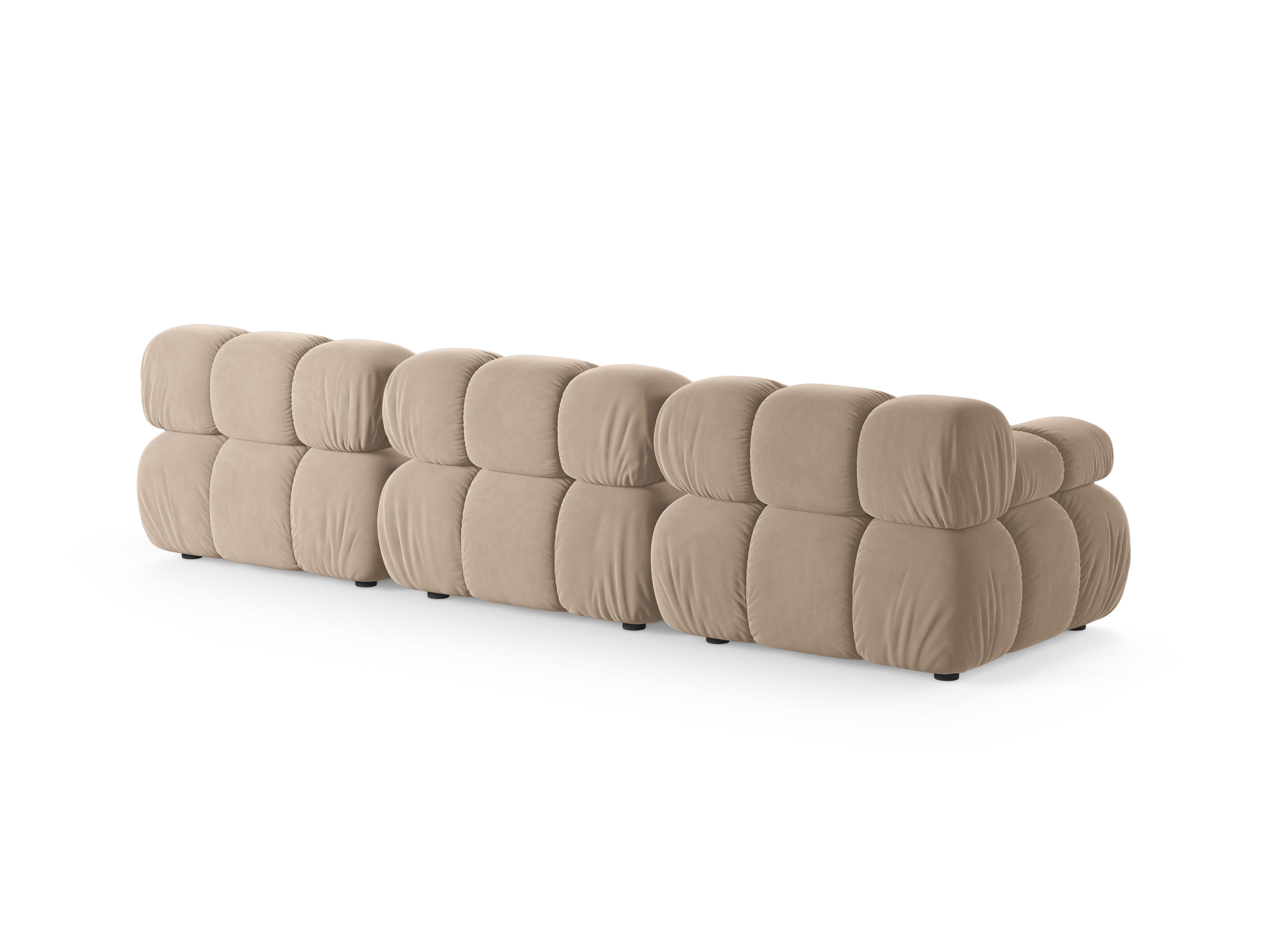 Sofa modułowa 3-osobowa BELLIS beżowy welur