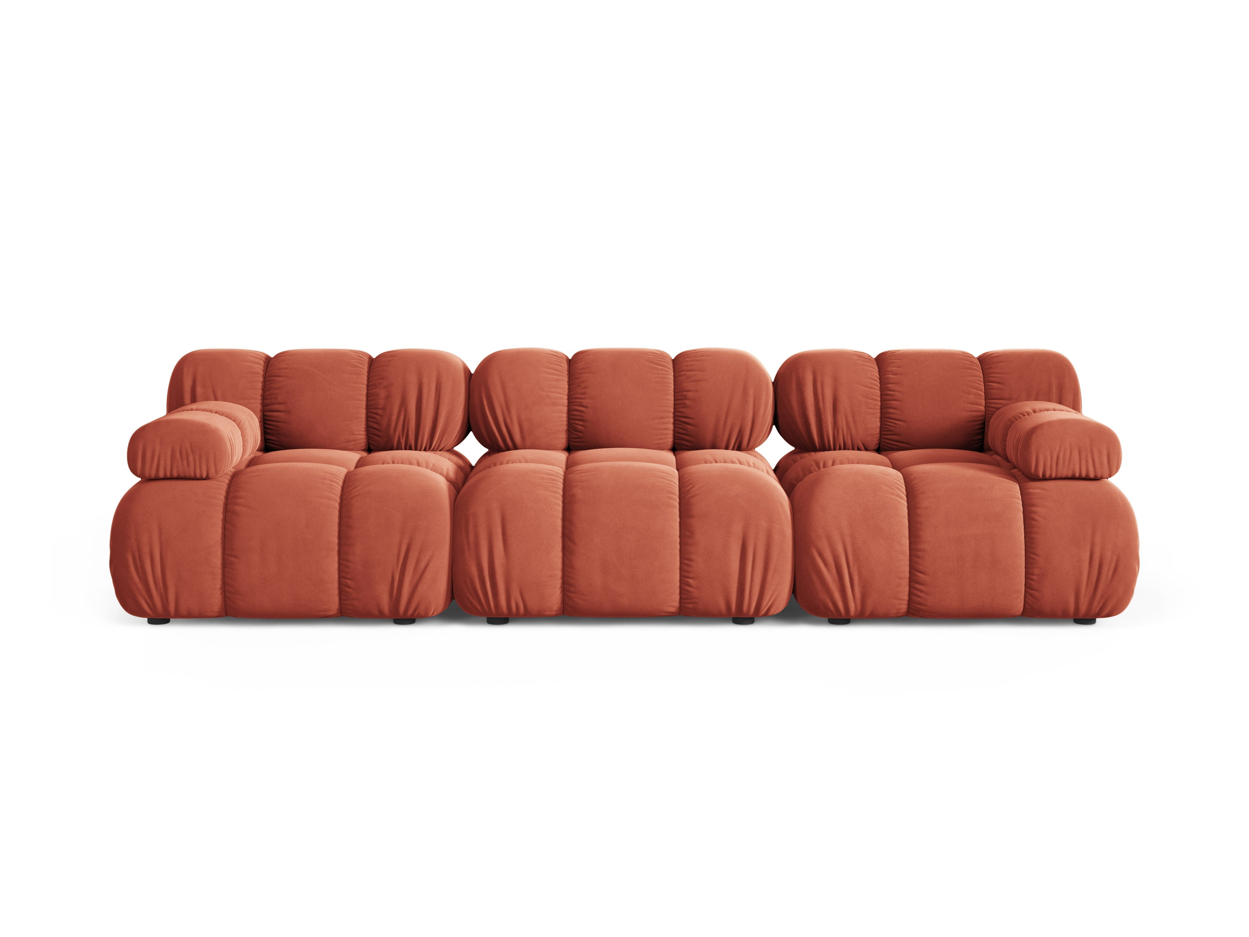 Sofa modułowa 3-osobowa BELLIS koralowy welur