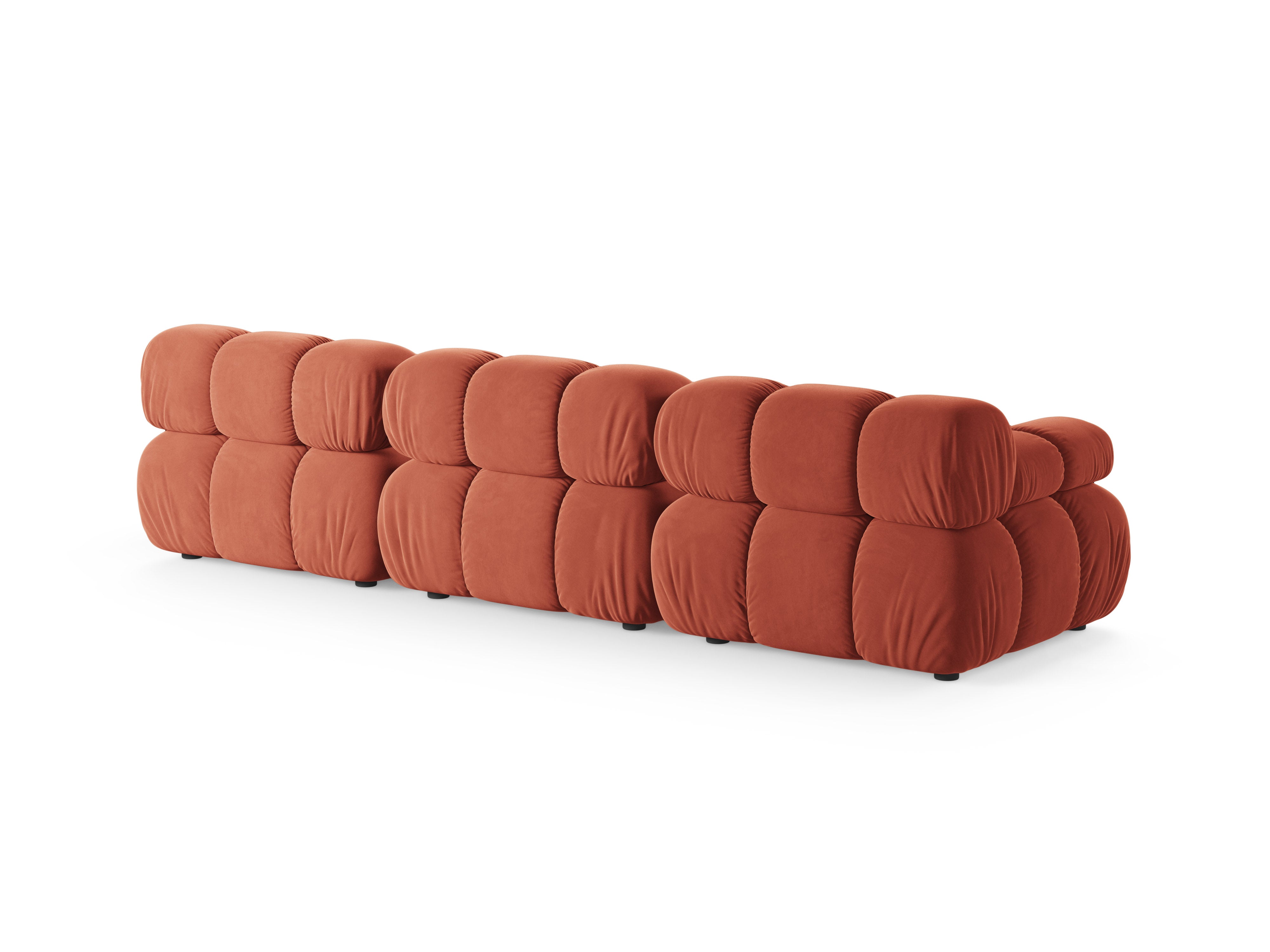 Sofa modułowa 3-osobowa BELLIS koralowy welur