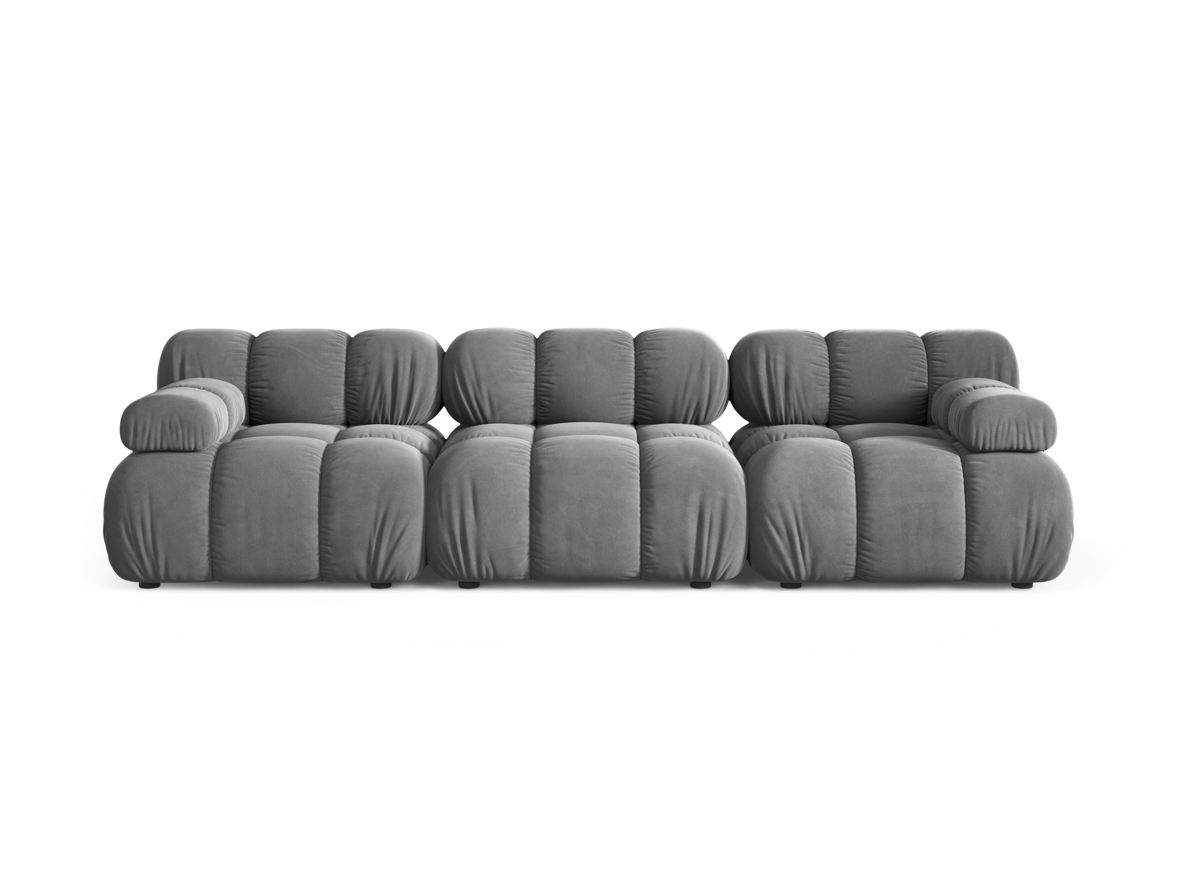 Sofa modułowa 3-osobowa BELLIS jasnoszary welur