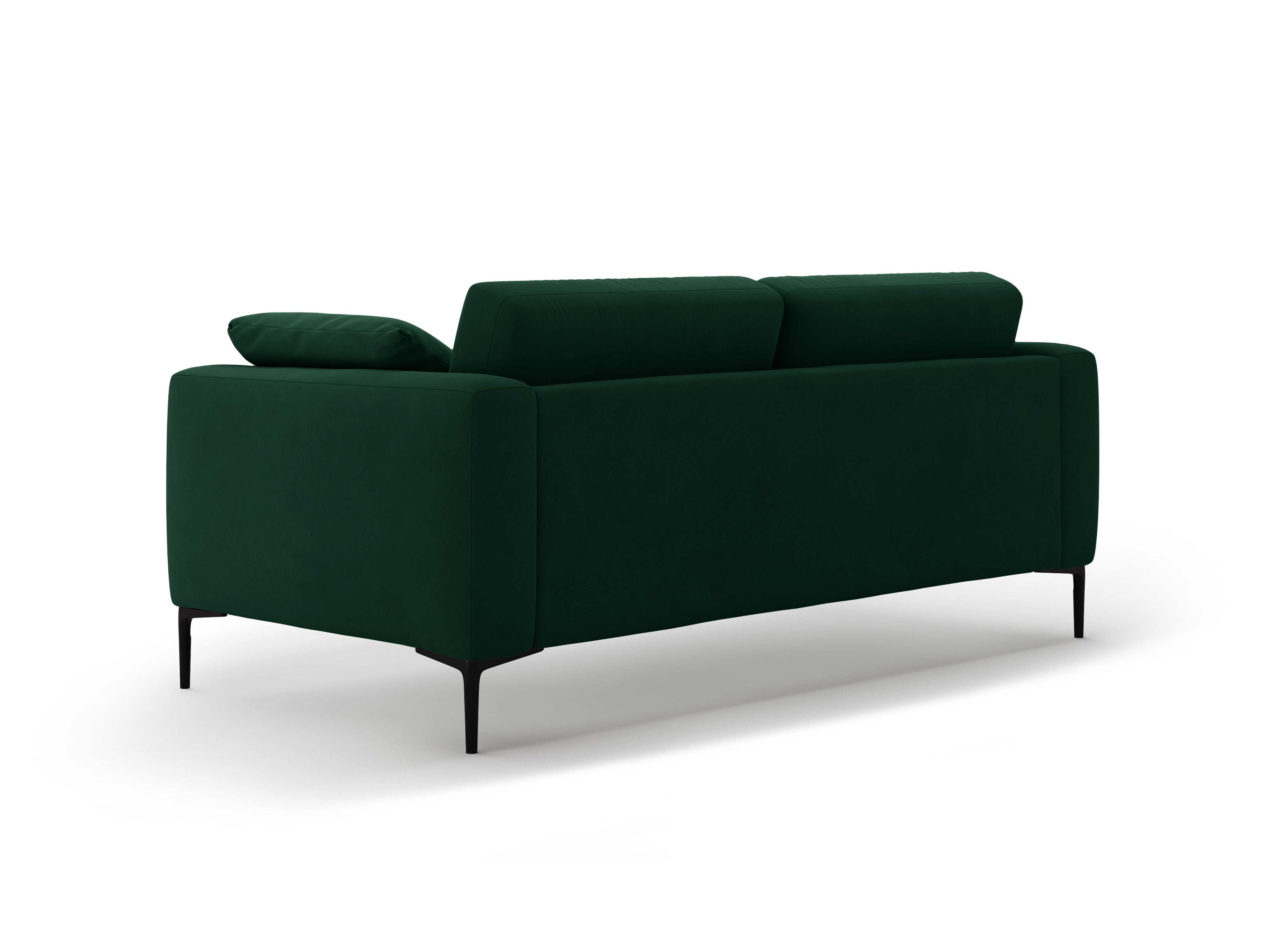 Velvet sofa for 3 people BEMY bottle green
