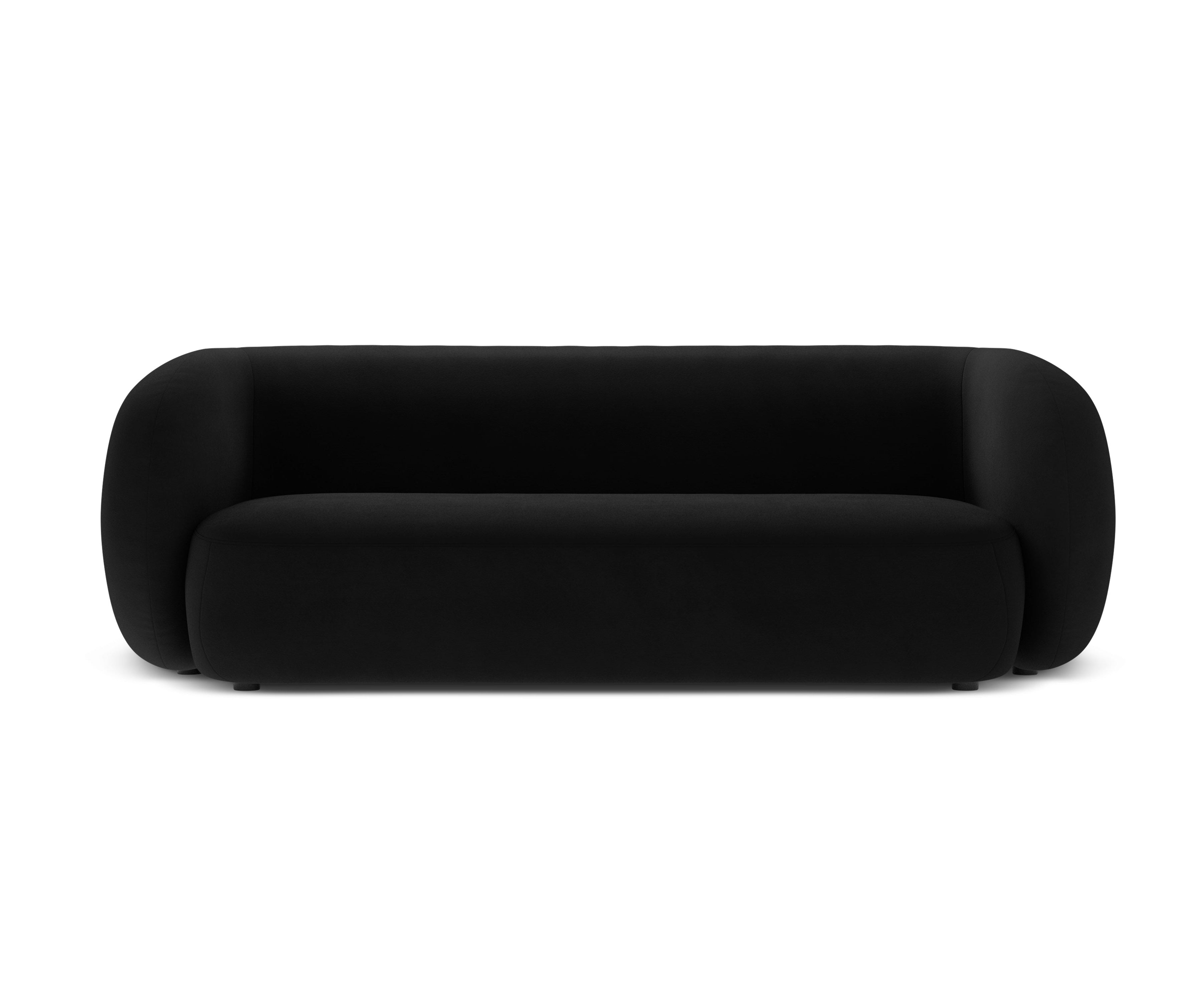 Sofa aksamitna 3-osobowa KATE czarny