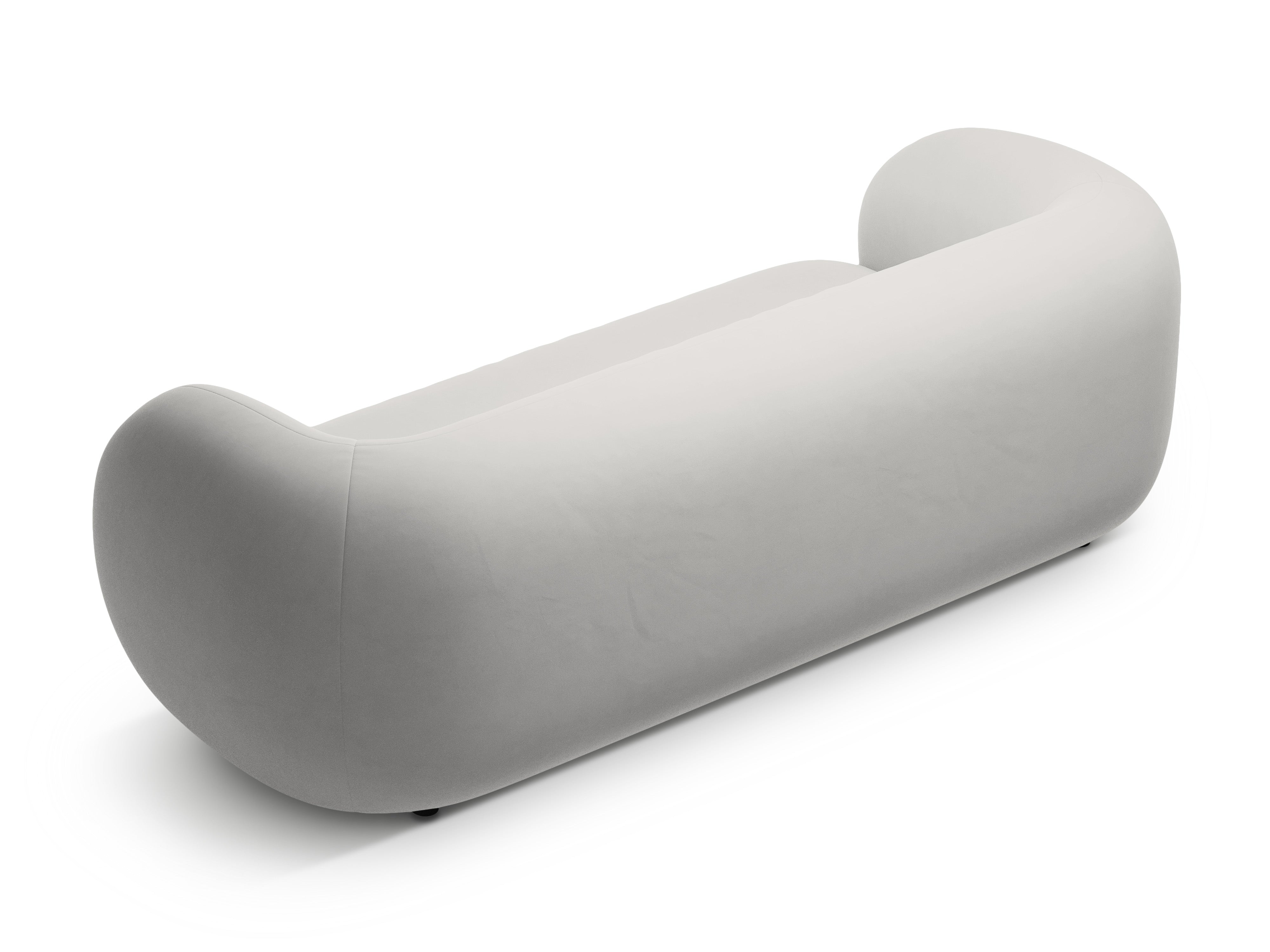 Sofa aksamitna 3-osobowa KATE jasnoszary