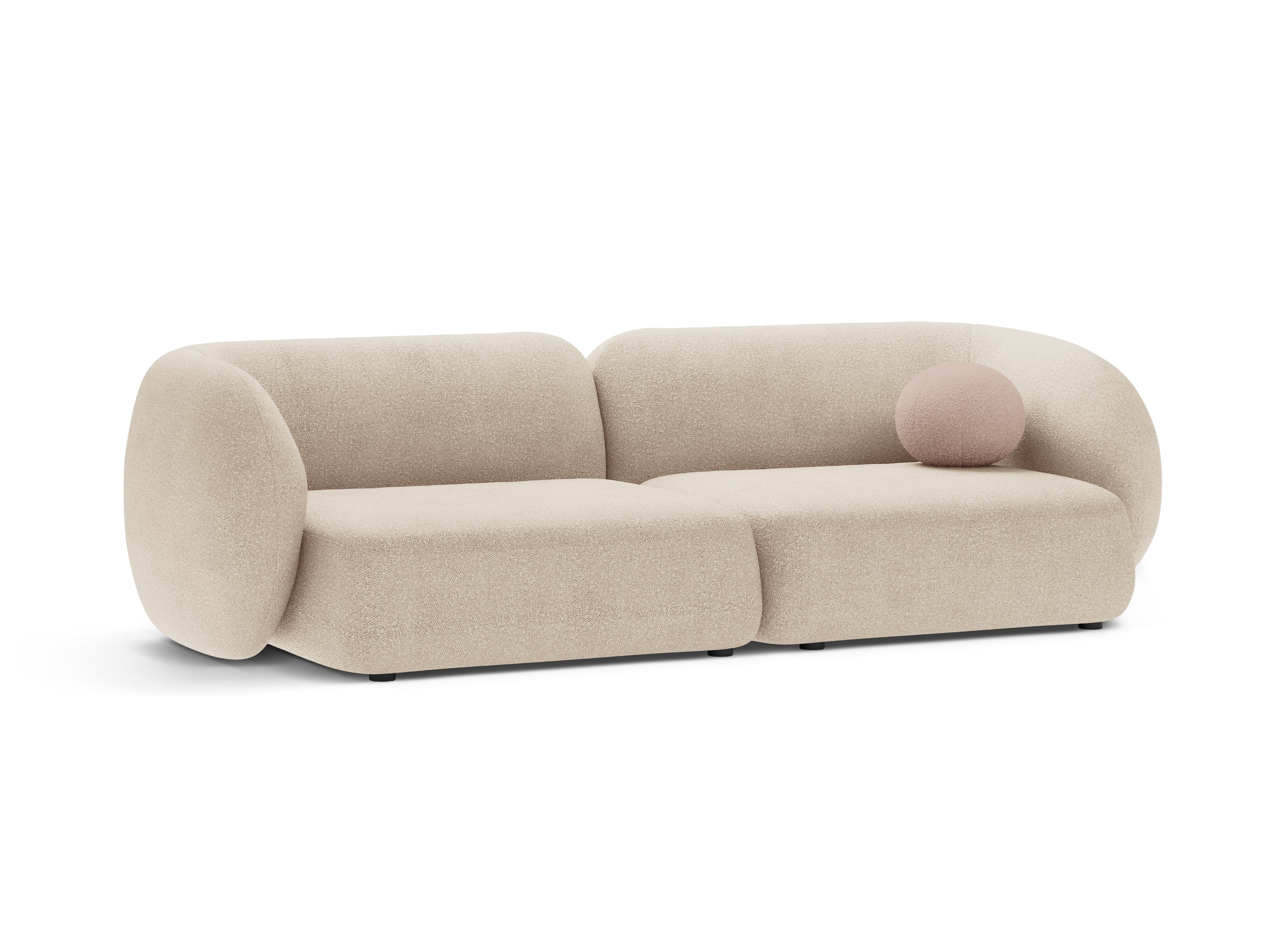 Sofa 4-osobowa KATE beżowy boucle – Micadoni