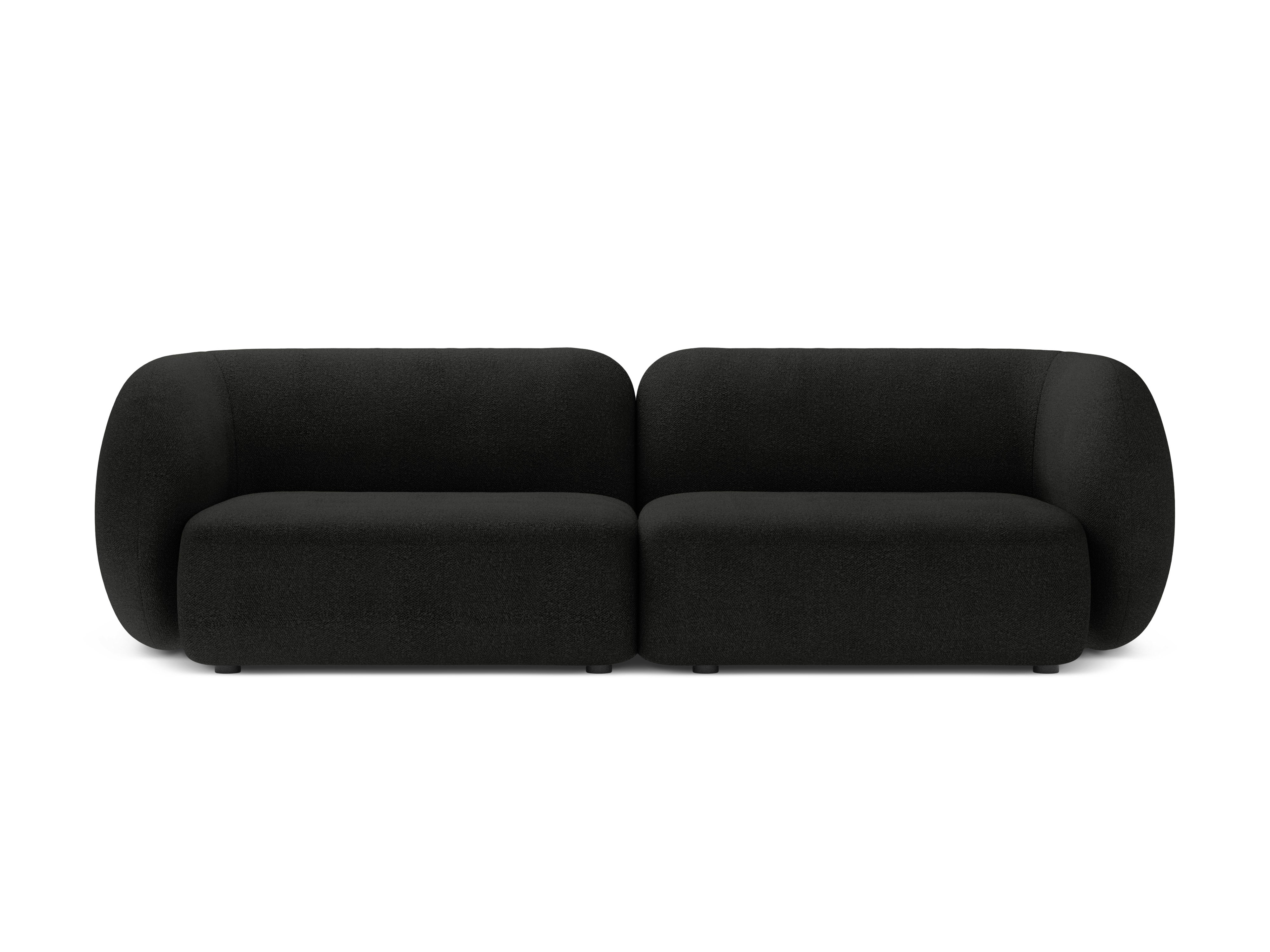4-seater Sofa KATE black boucle