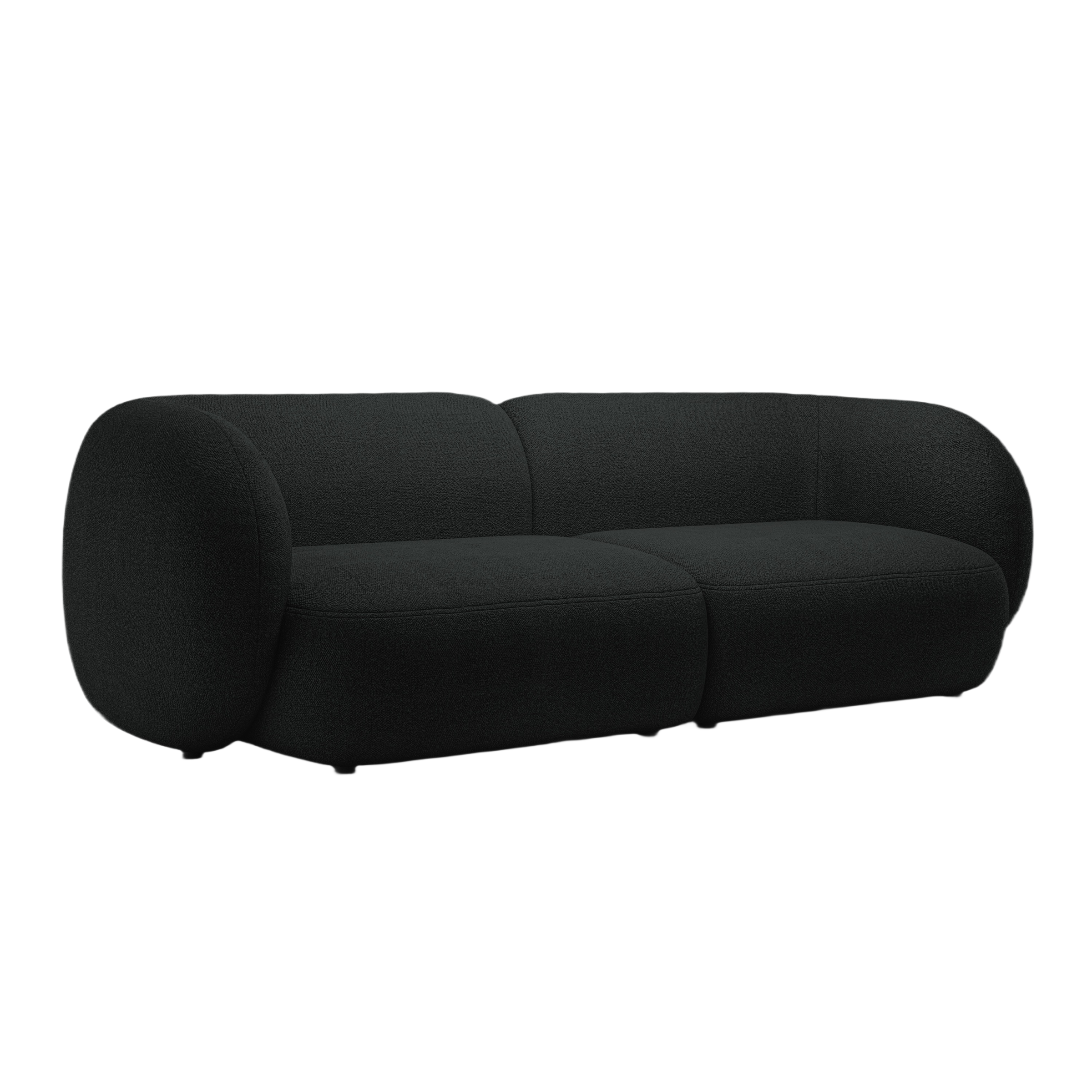 Sofa 4-osobowa KATE czarny boucle