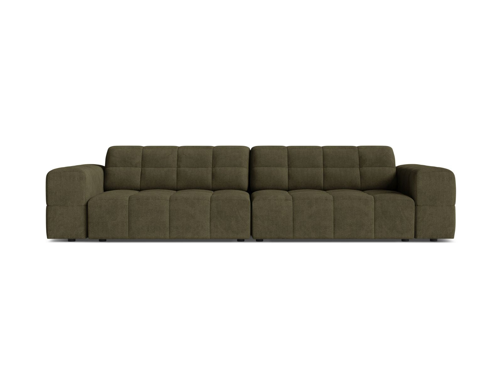 Sofa 4-osobowa JENNIFER oliwkowy szenil – Micadoni