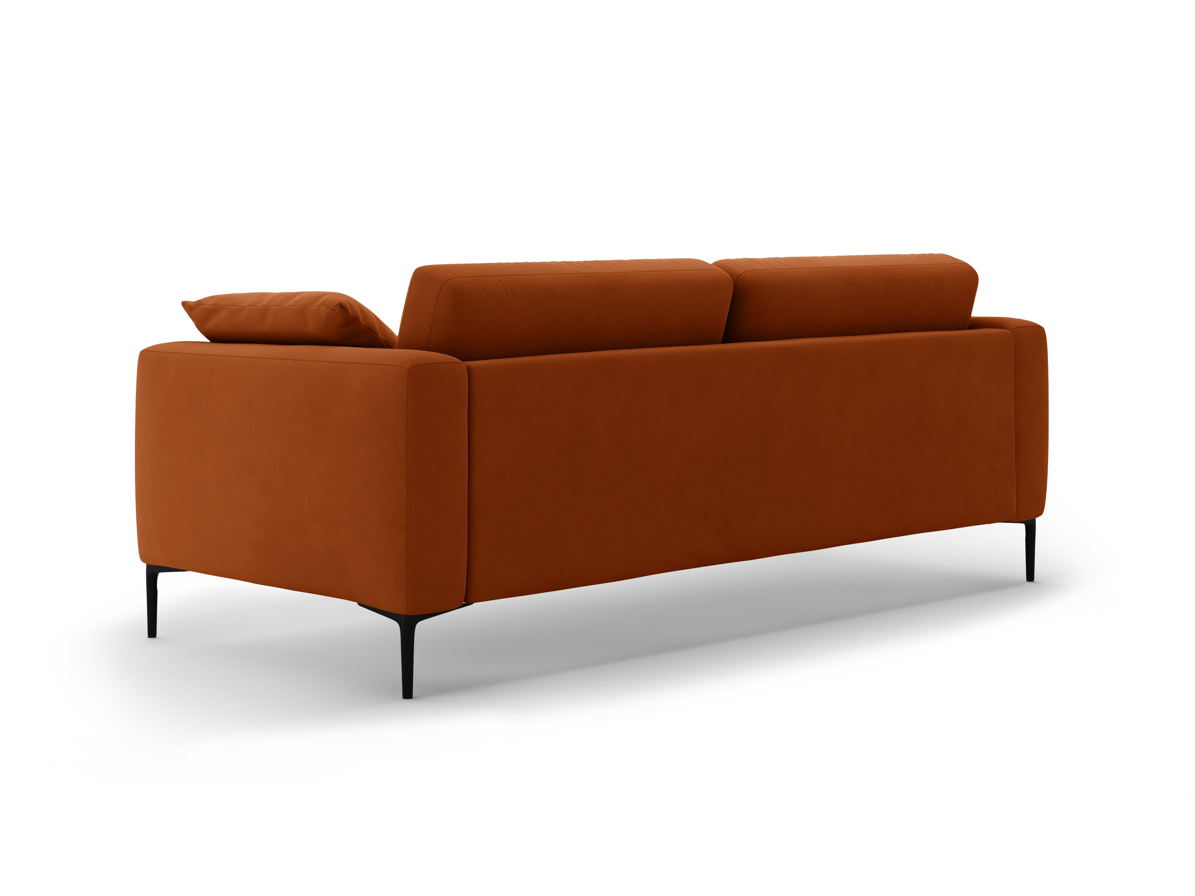 Velvet sofa for 4 people BEMY terracotta