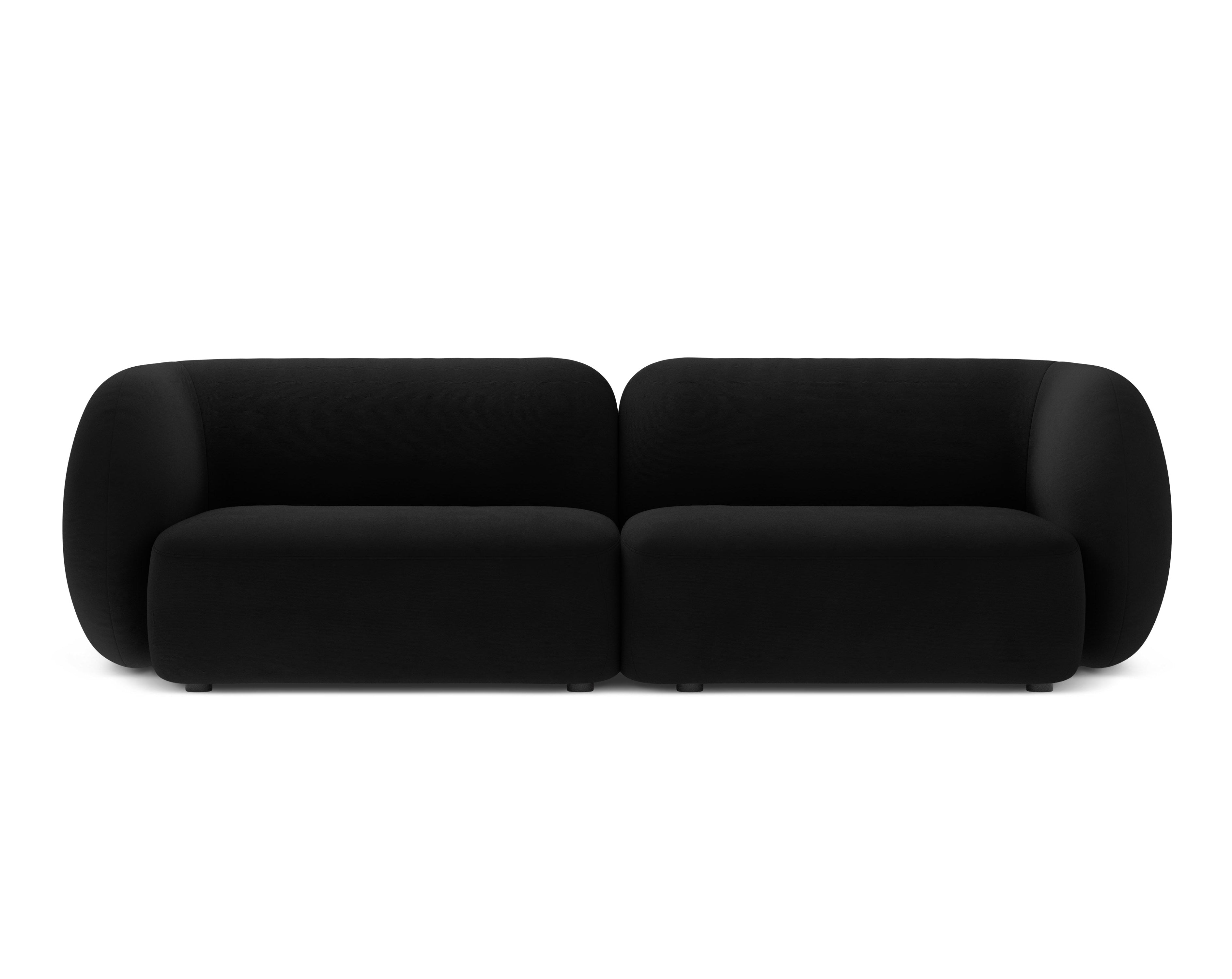 Sofa 4-osobowa aksamitna KATE czarny
