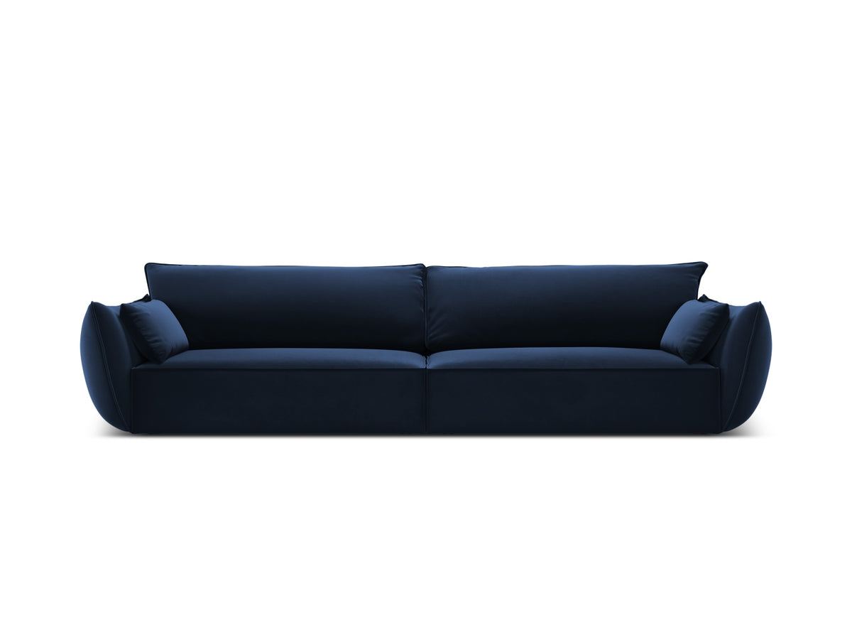 Sofa aksamitna 4-osobowa KAELLE kobaltowy – Micadoni