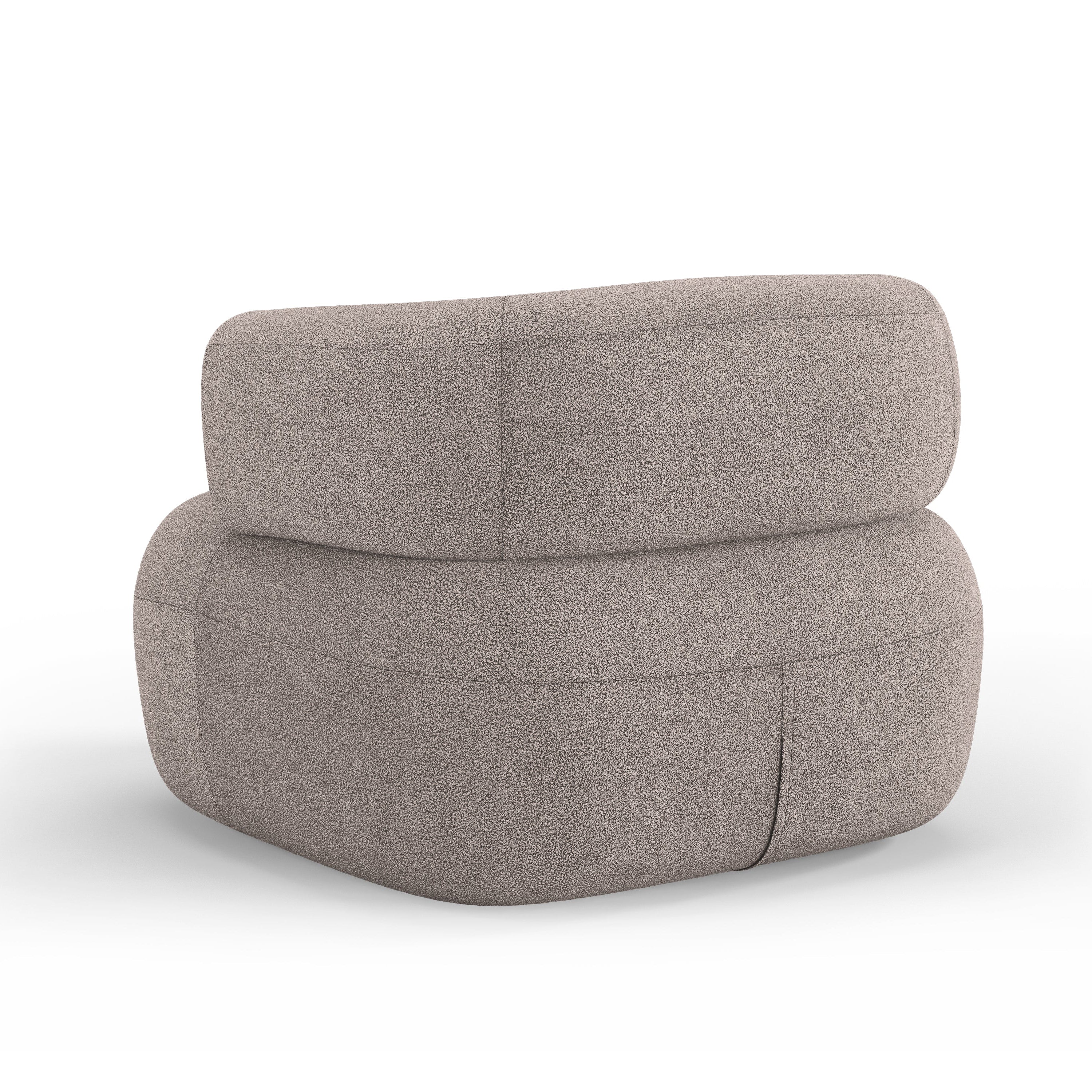 Fotel JENNY jasny brązowy boucle – Micadoni