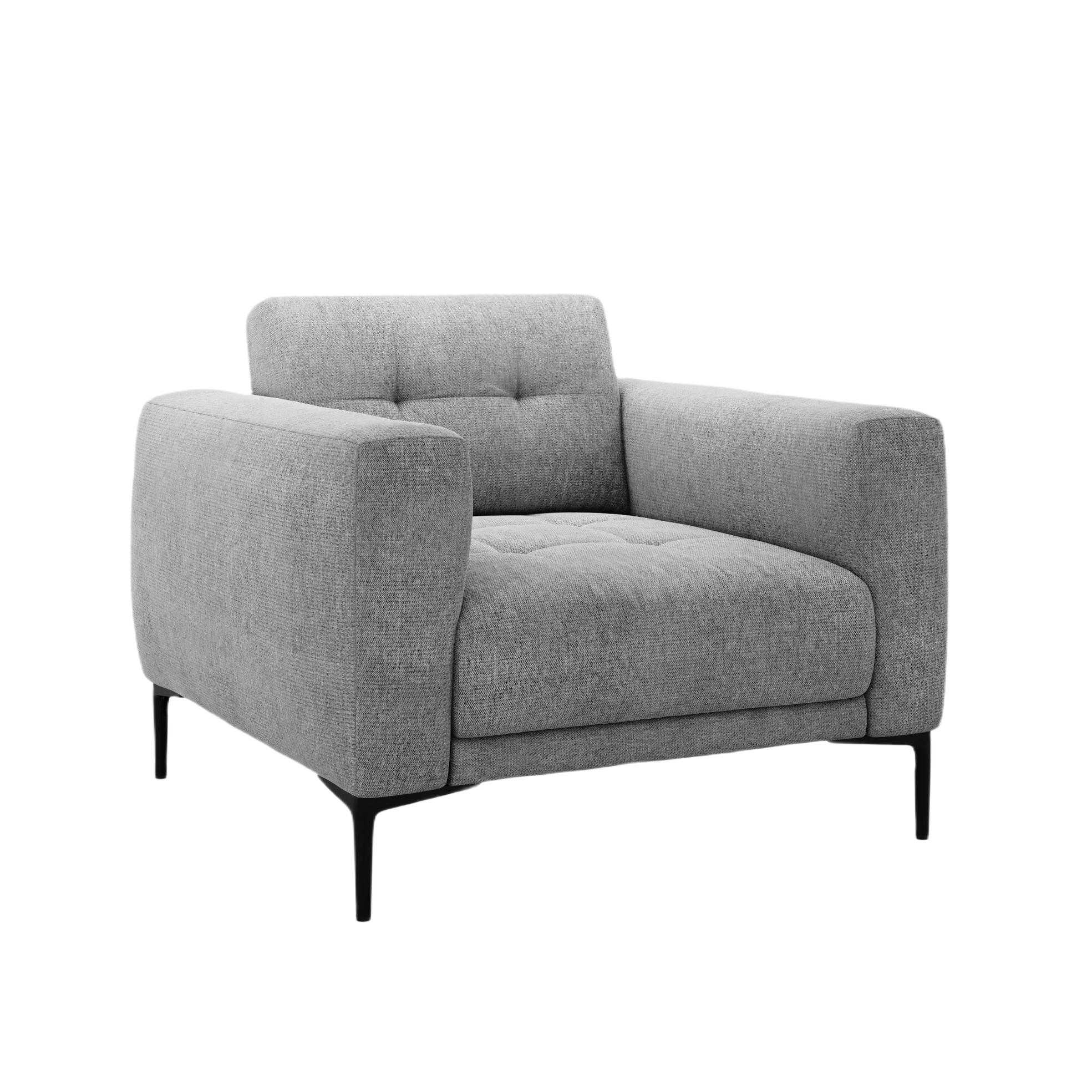 BEMY Armchair Gray Chenille