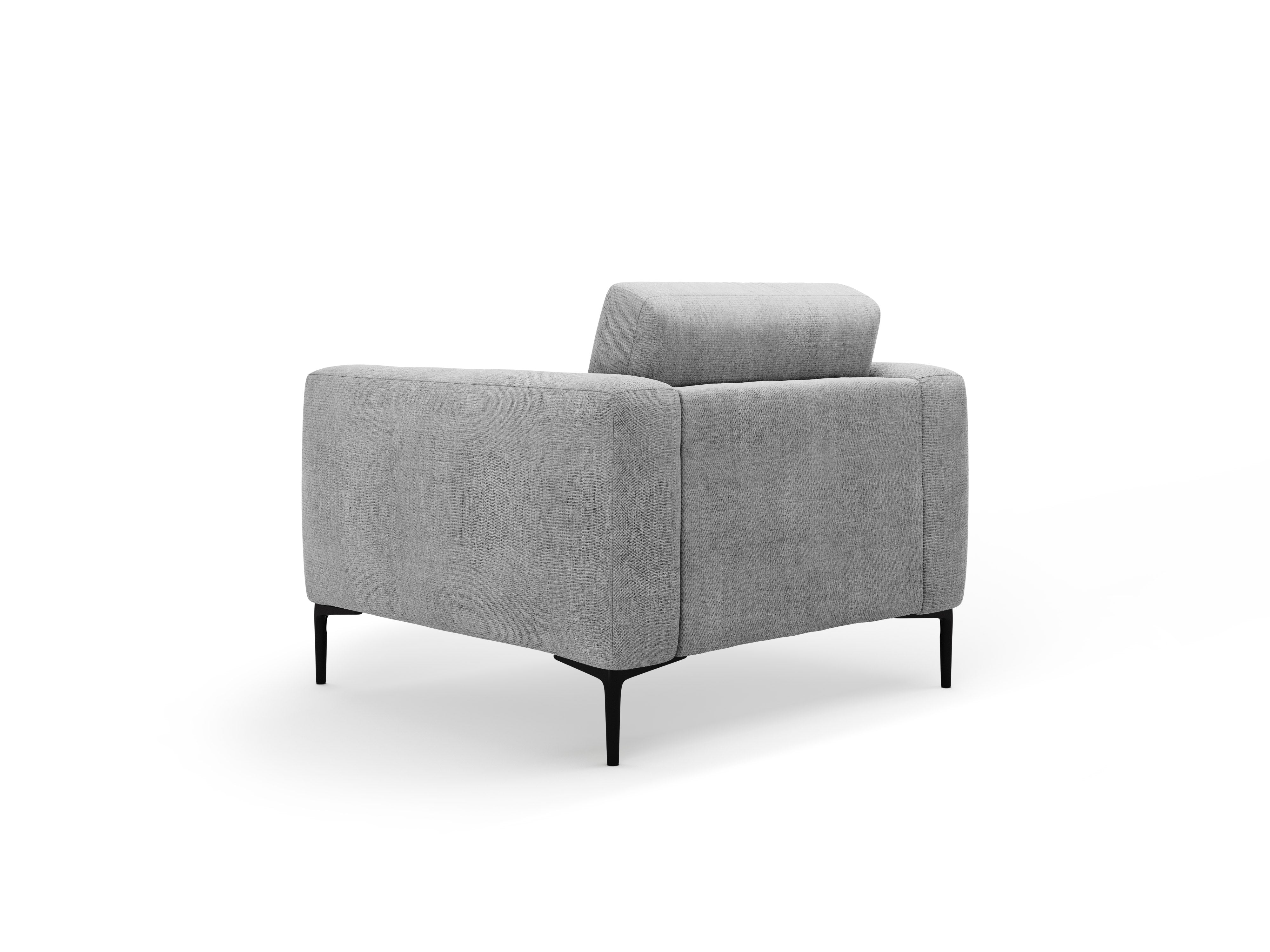 BEMY Armchair Gray Chenille