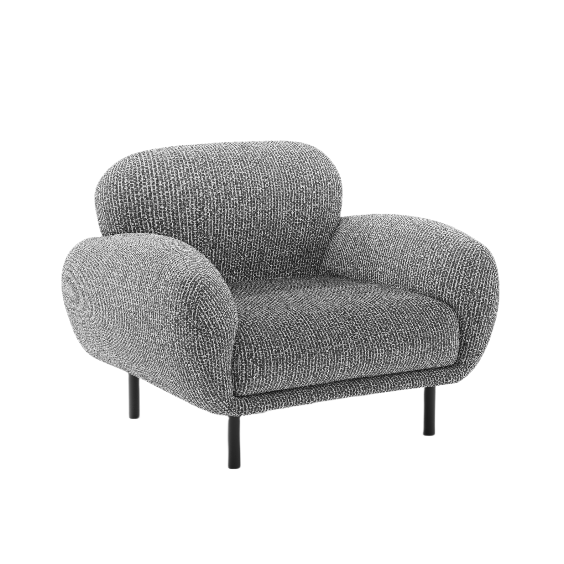 POPPY armchair dark gray chenille