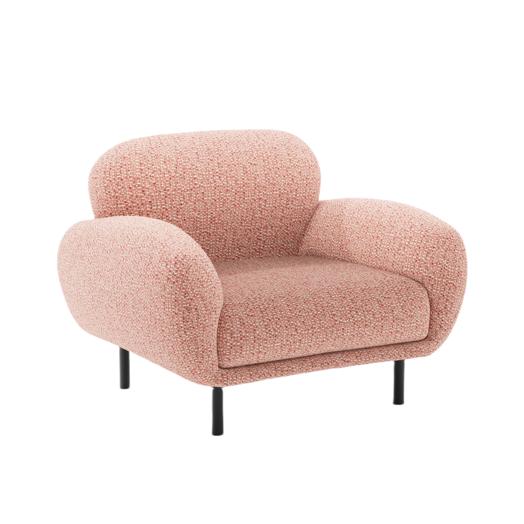 Poppy Pink Chenille Armchair