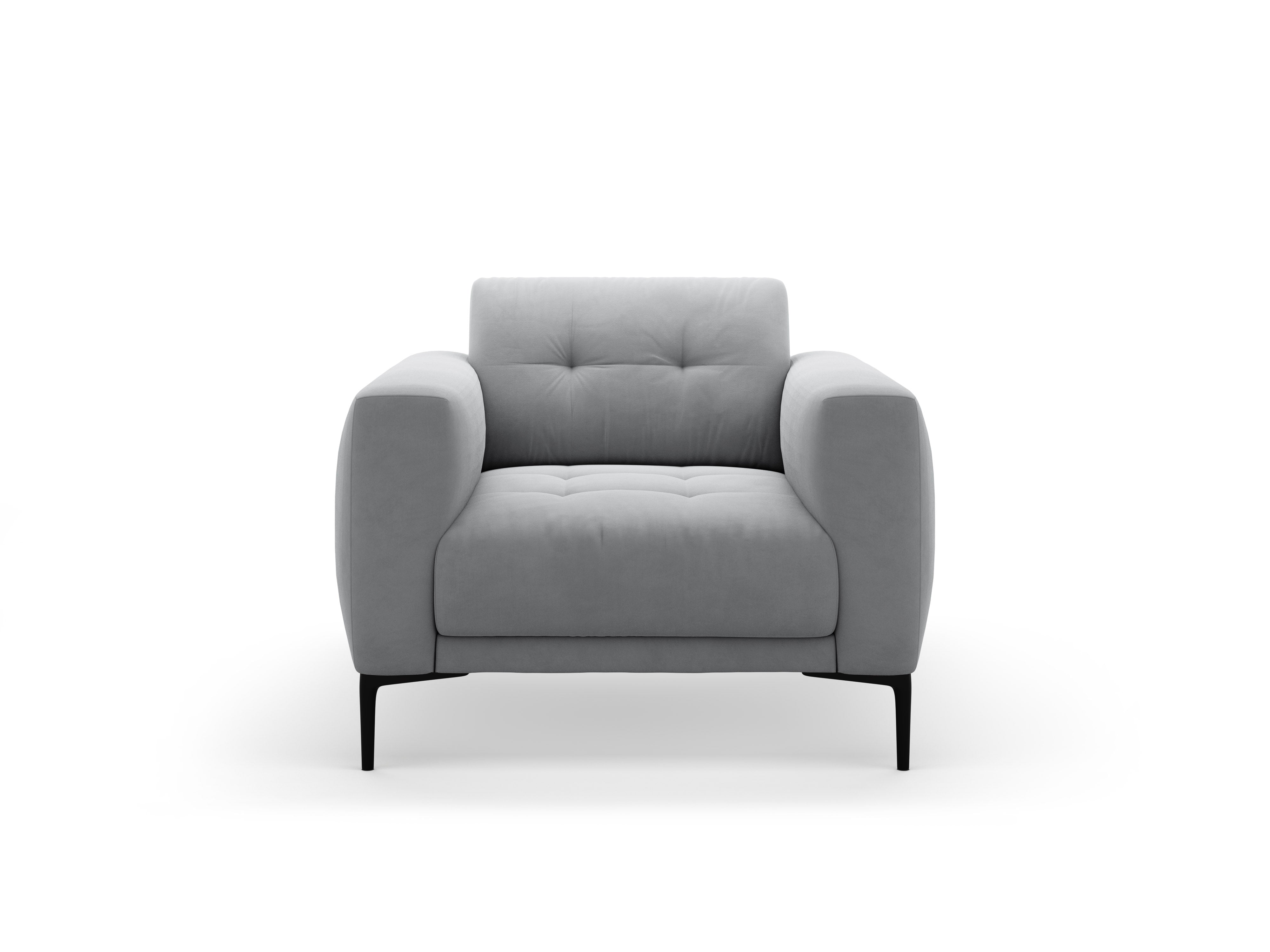 BEMY gray velvet armchair