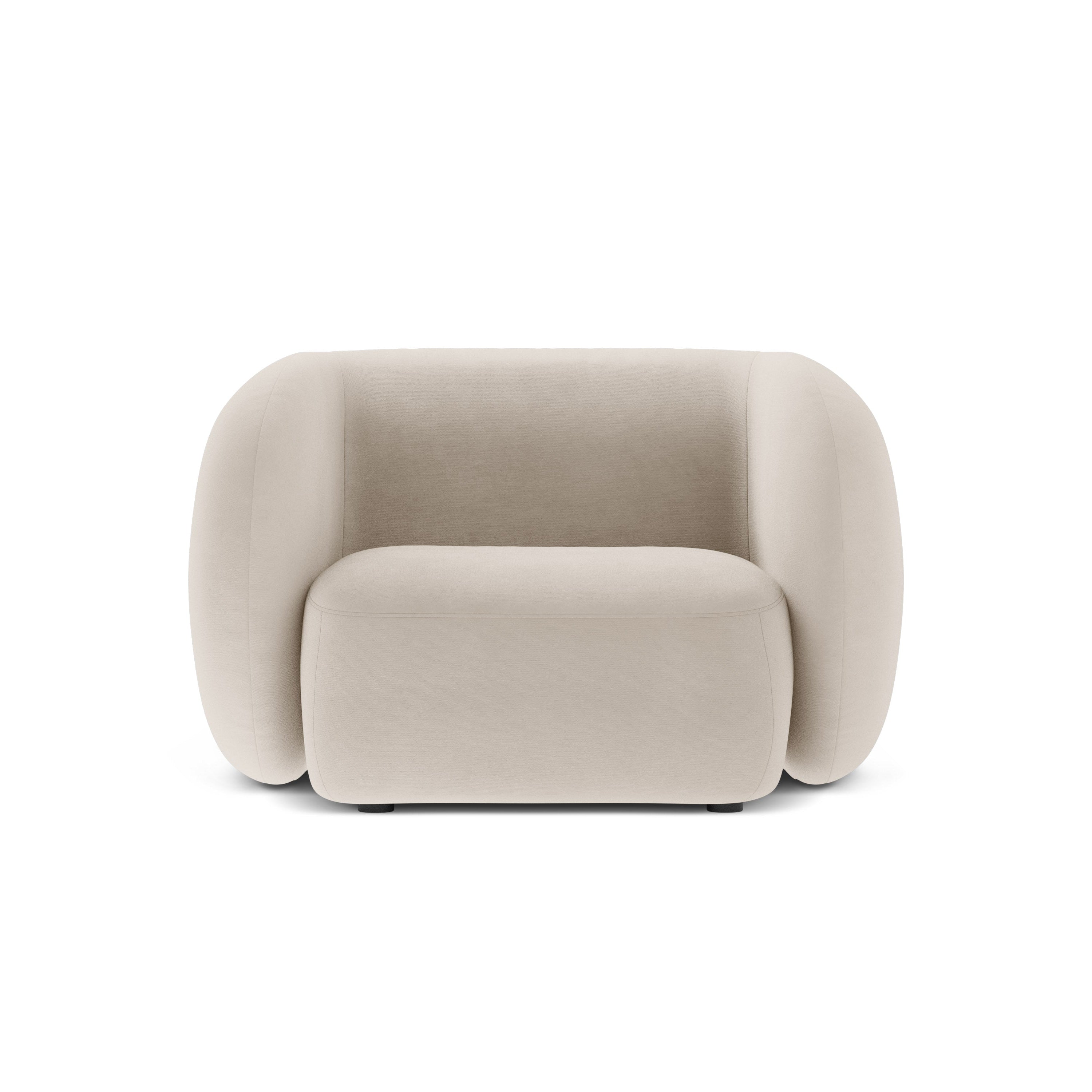 Velvet armchair KATE beige