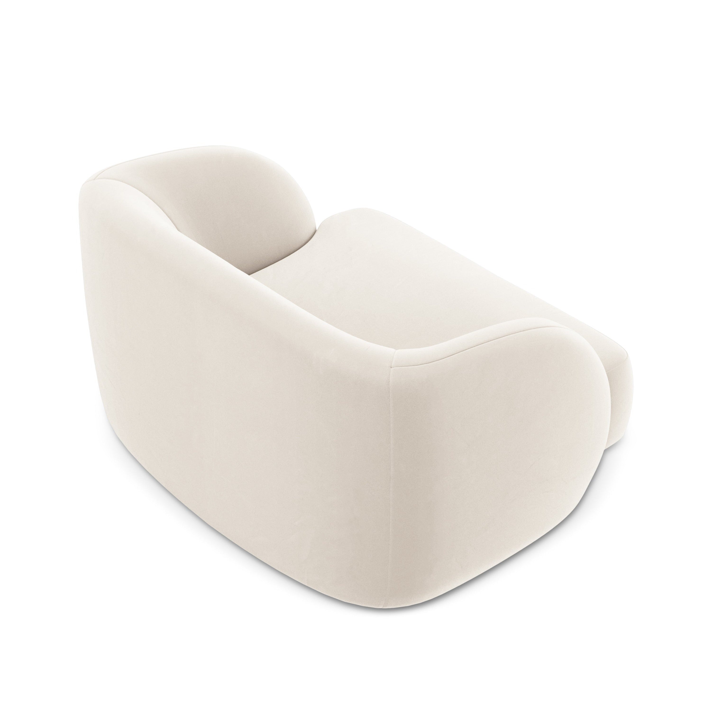 Fotel aksamitny MILEY beżowy Micadoni    Eye on Design