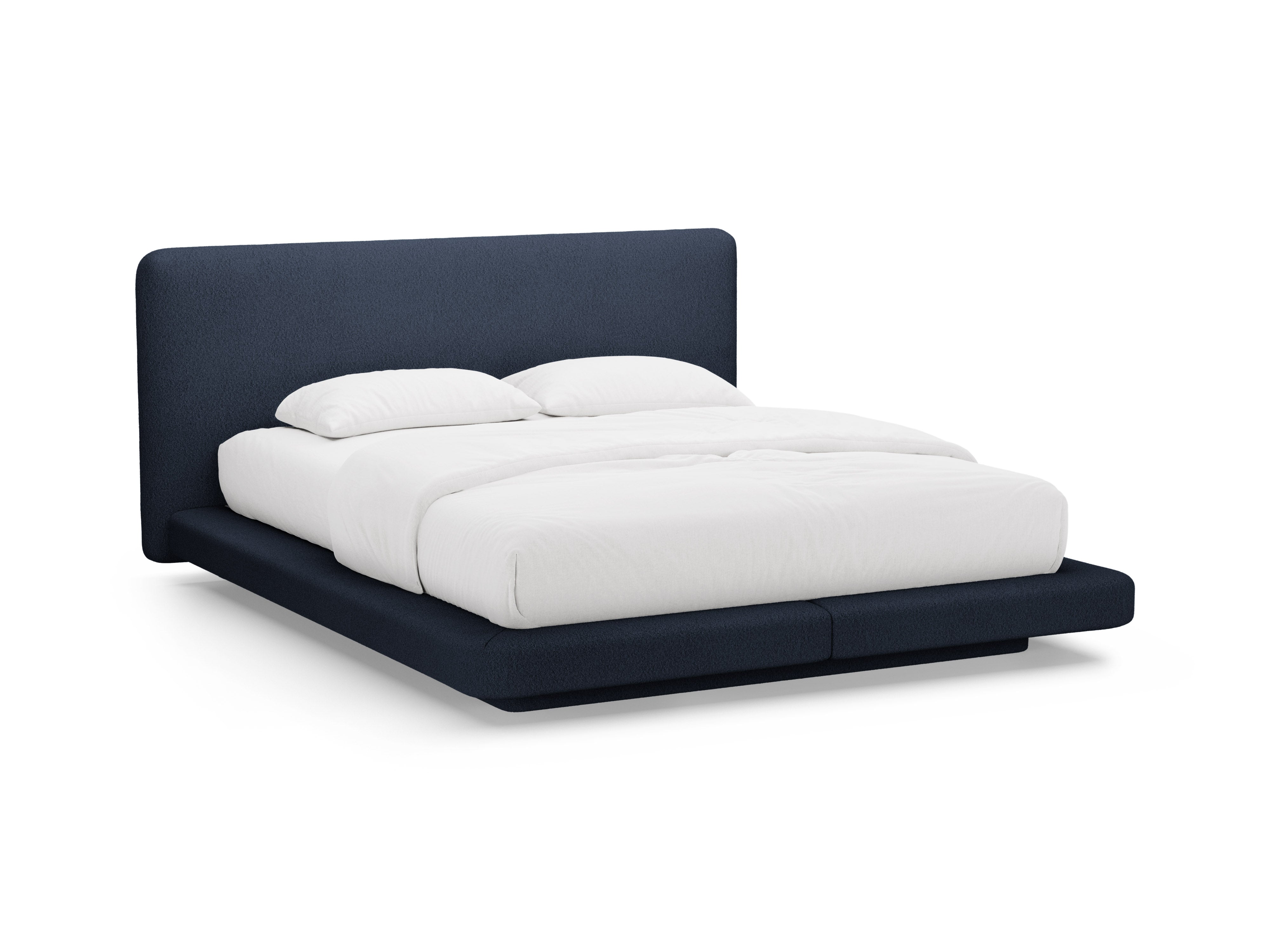 Bett LINEA dunkelblau Boucle