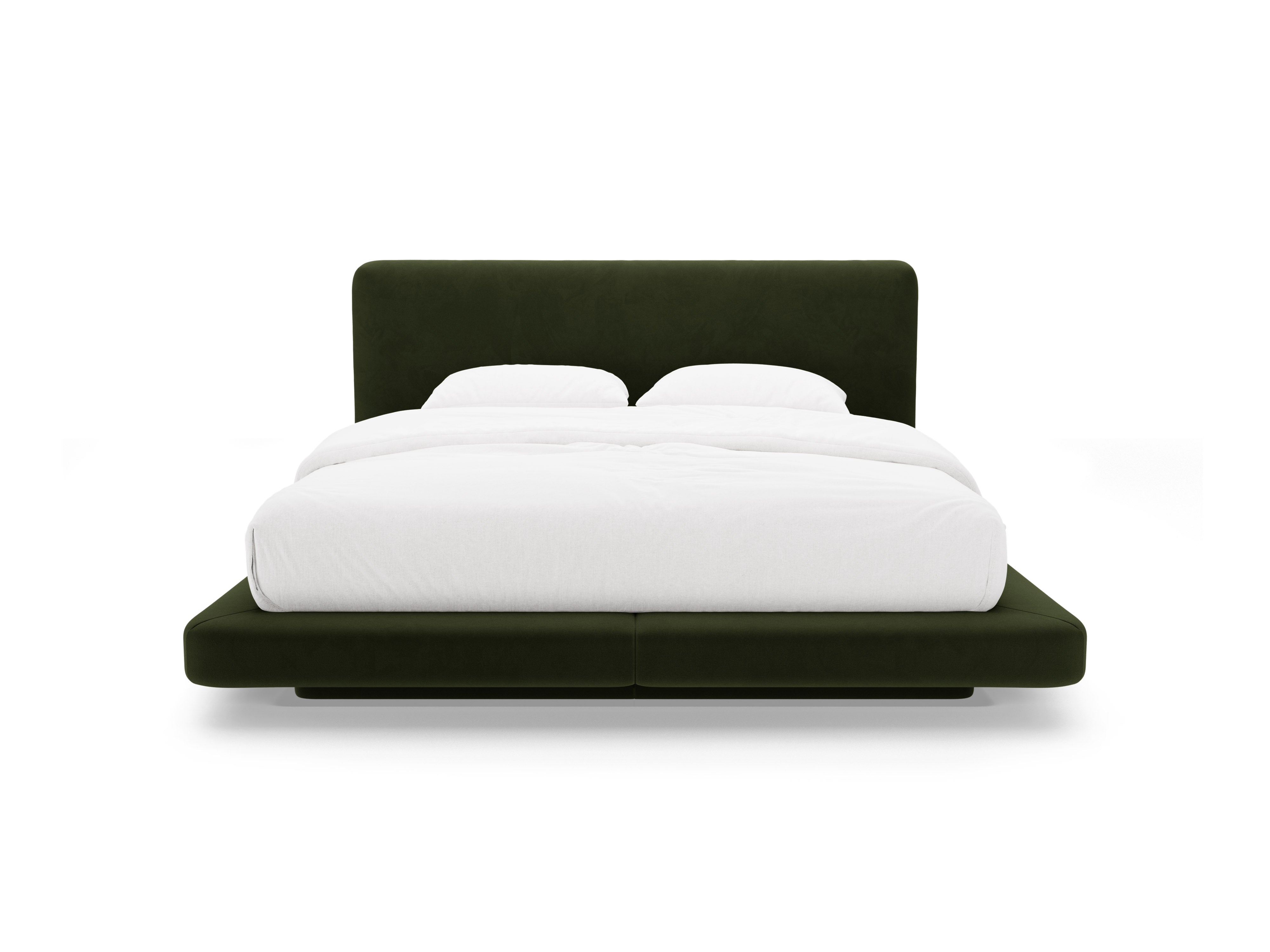 LINEA Velvet Bed in Dark Green