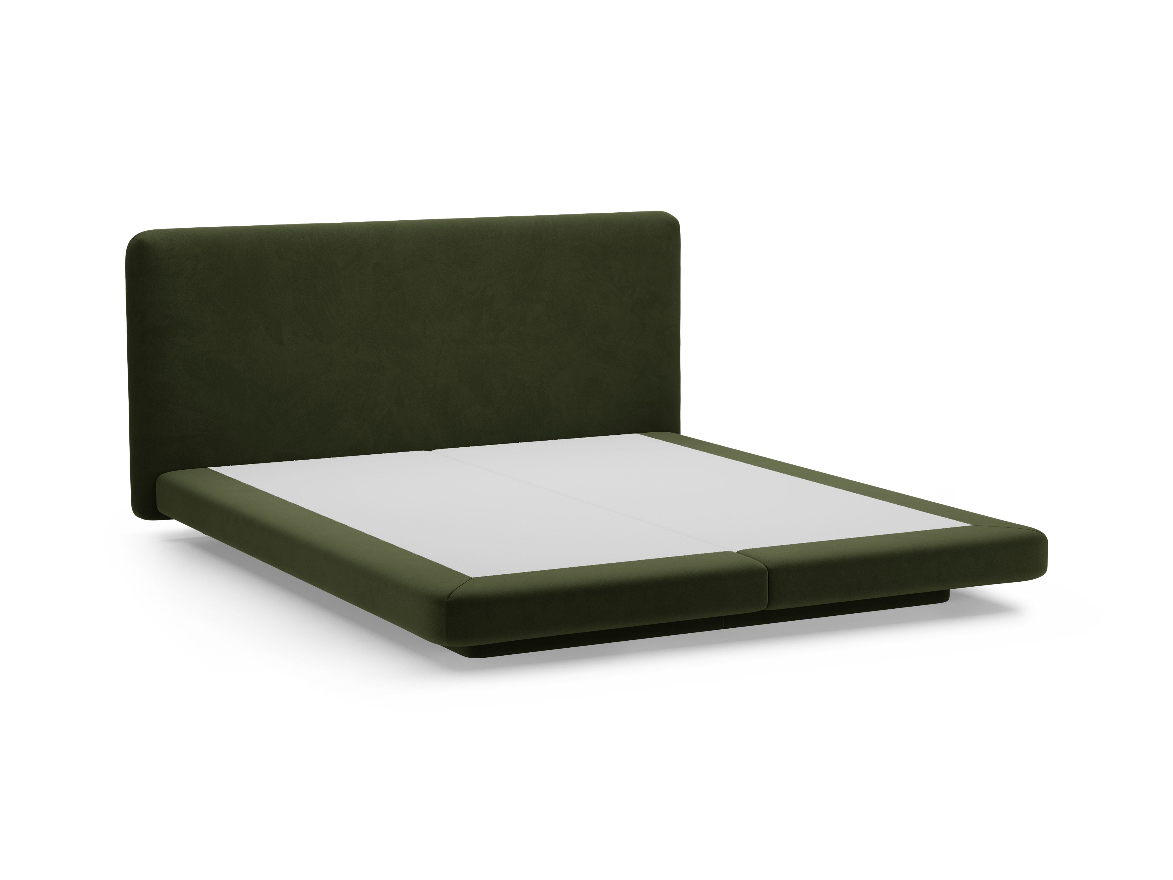 LINEA Velvet Bed in Dark Green