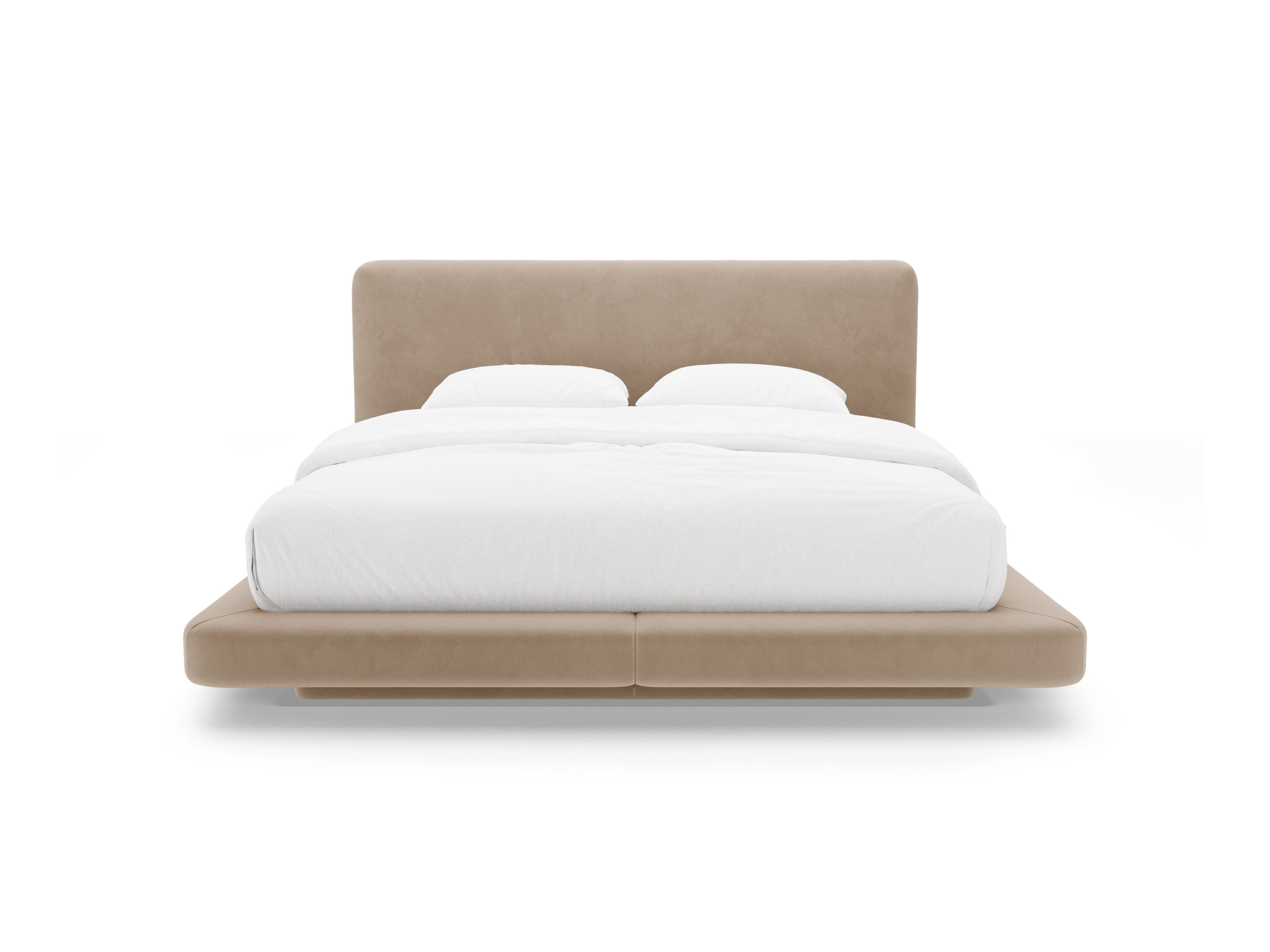 Samtbett LINEA Mandelbeige