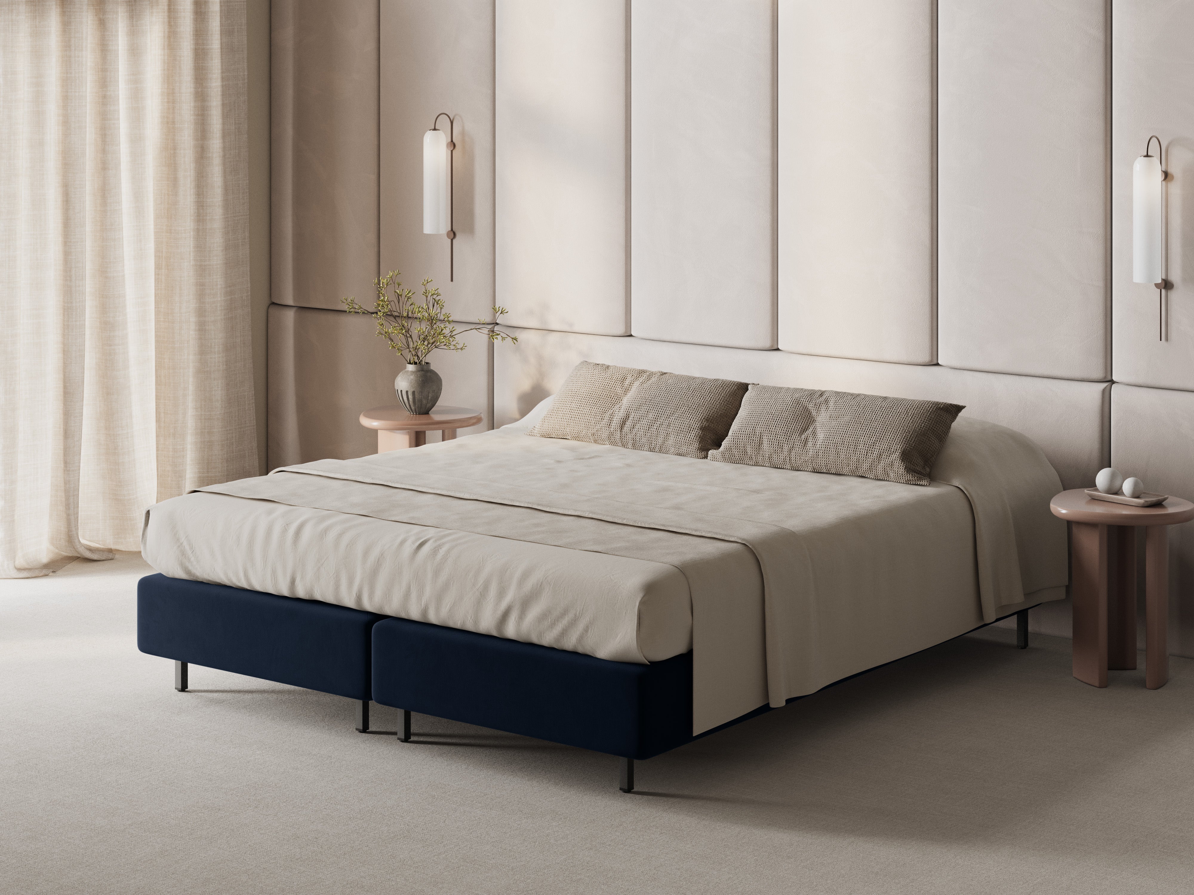 Velvet Bed WHALE Dark Blue