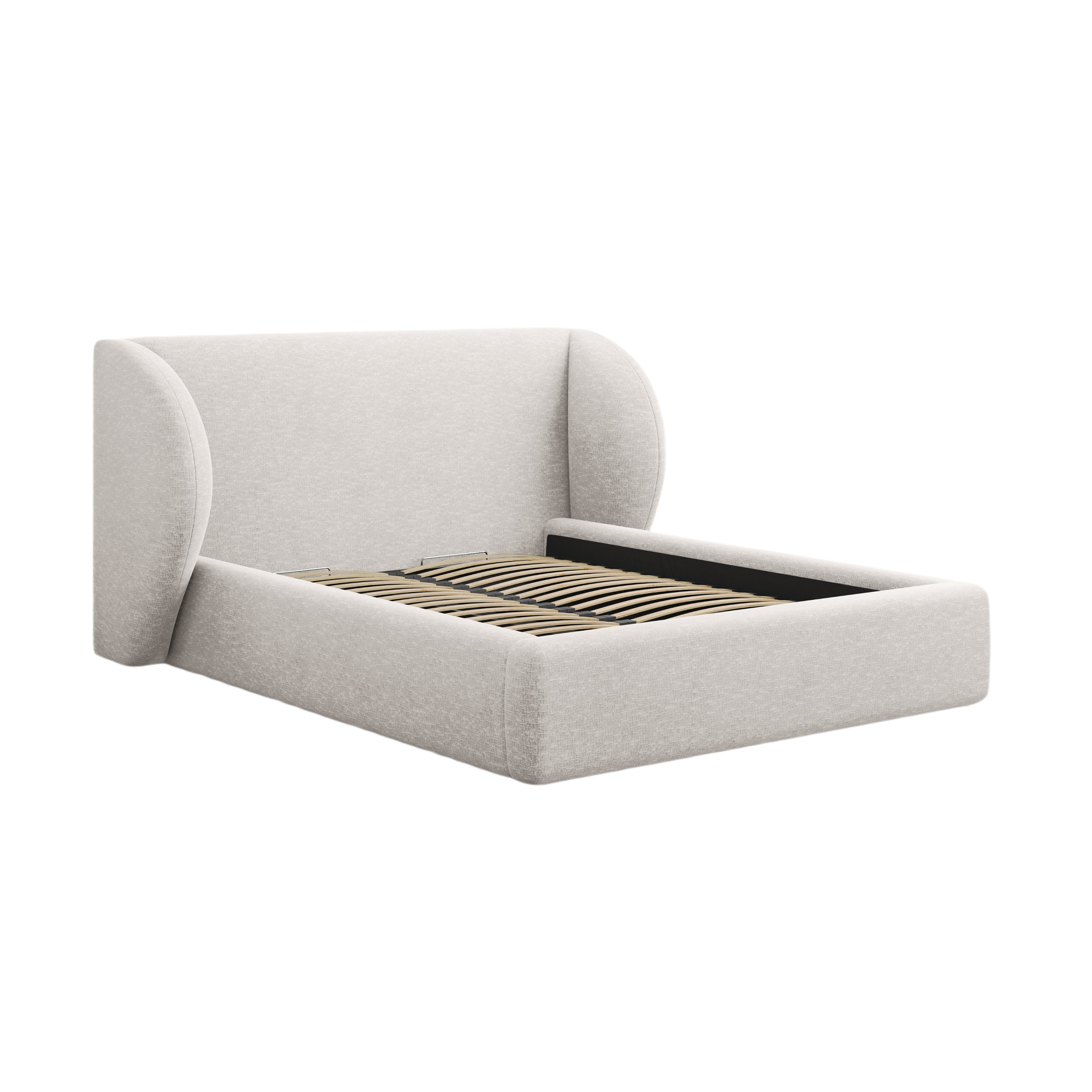 Łóżko MILEY jasnoszary szenil jedwabisty