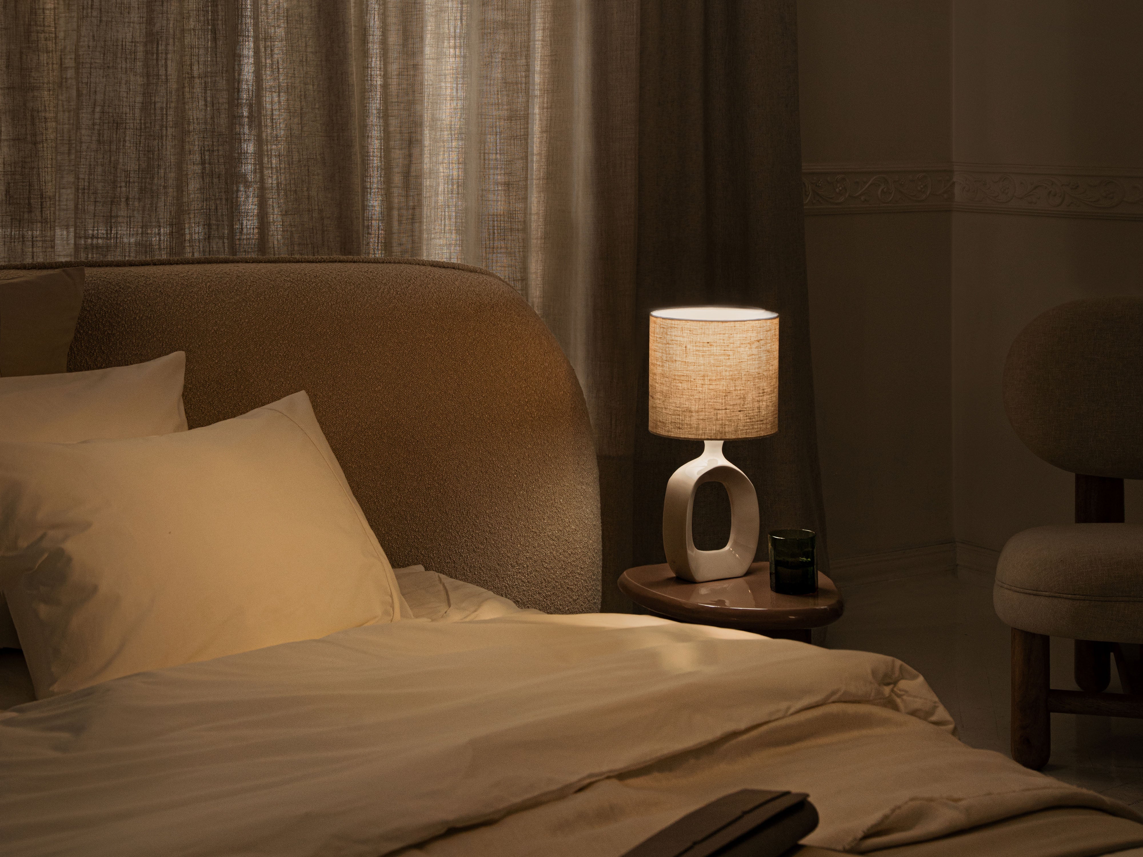 Łóżko OVALO zielony szenil