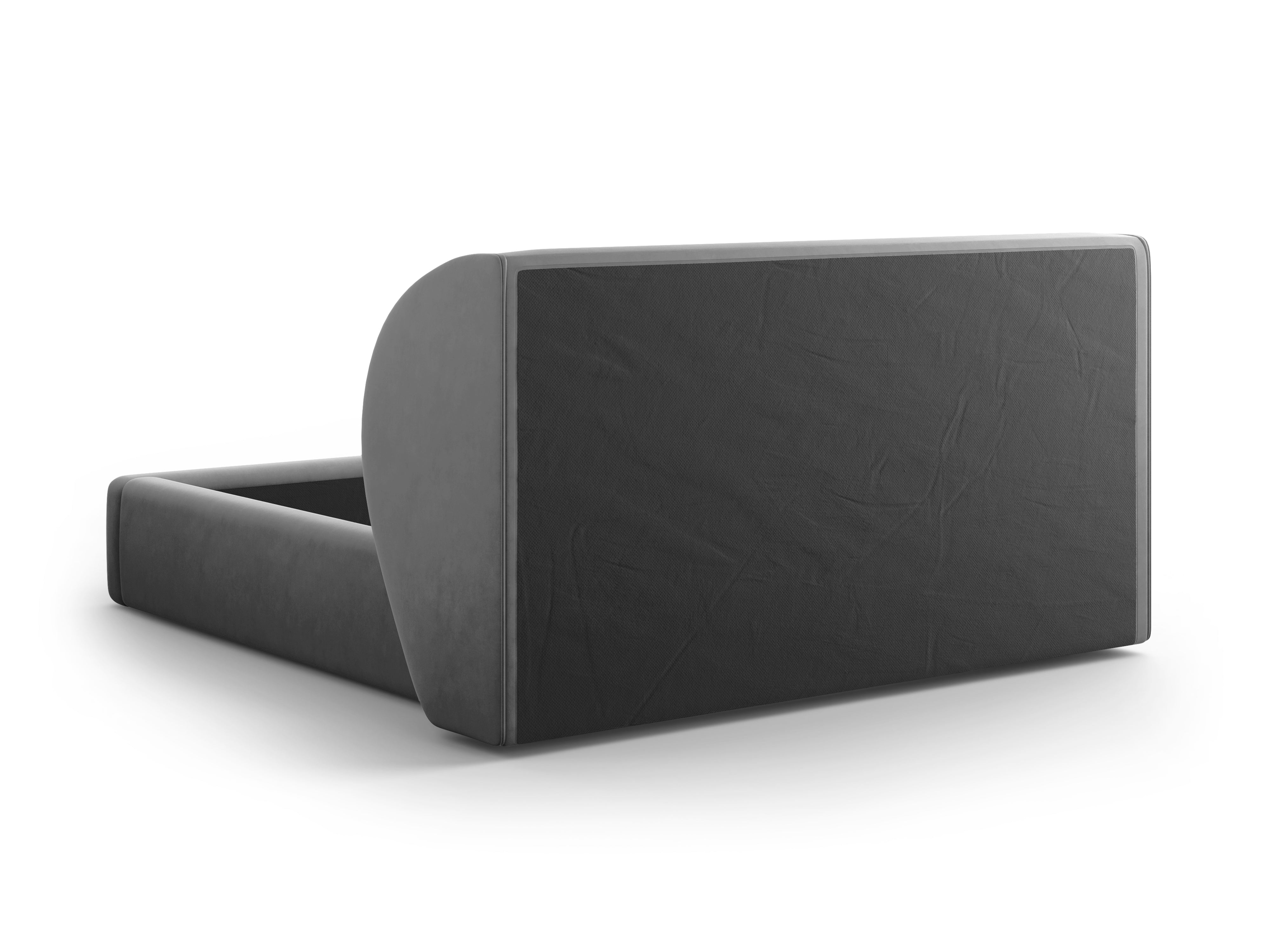 Łóżko aksamitne z pojemnikiem na pościel MILEY ciemnoszary Micadoni    Eye on Design