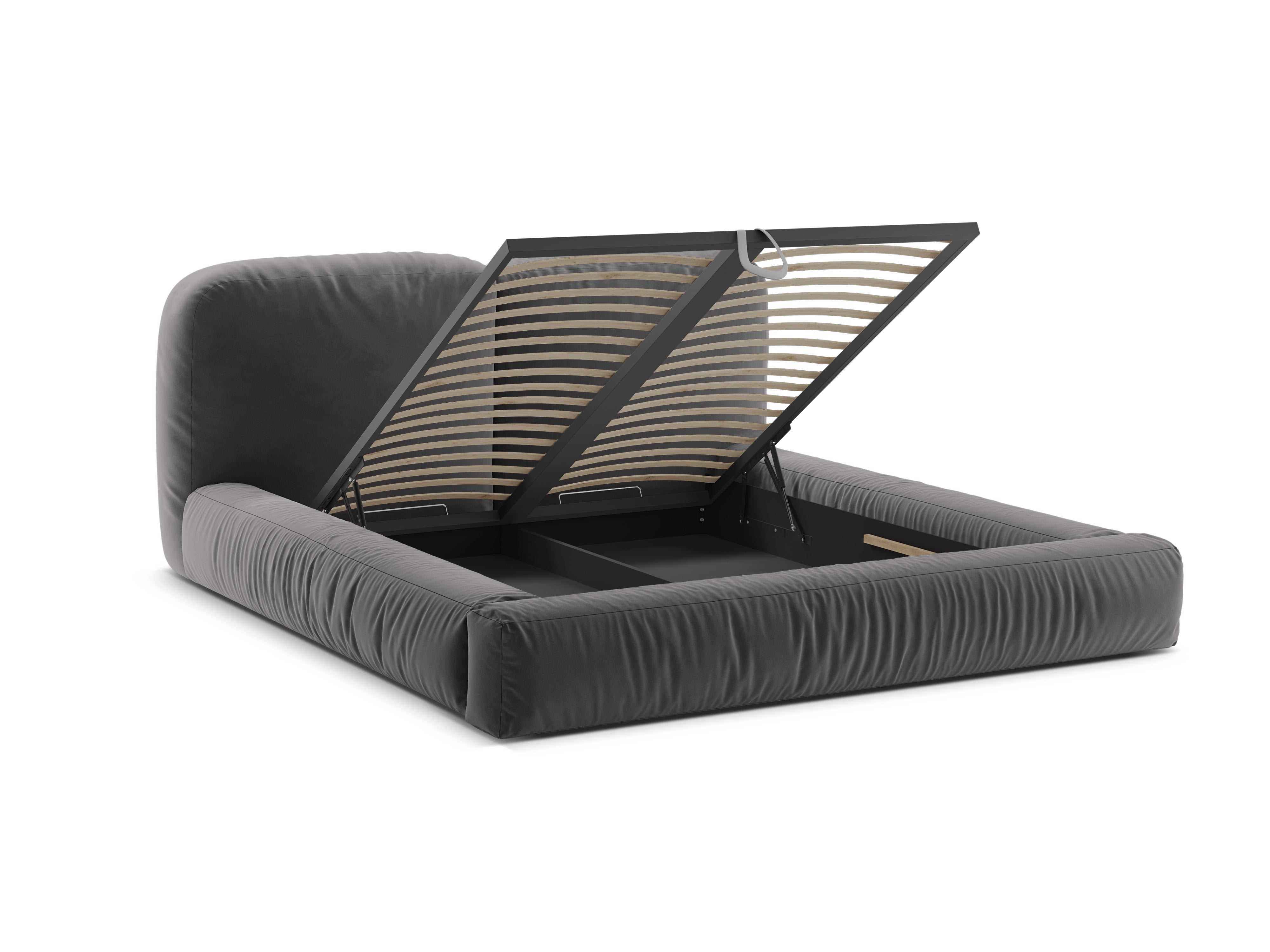 MARTINA Velvet Bed Gray