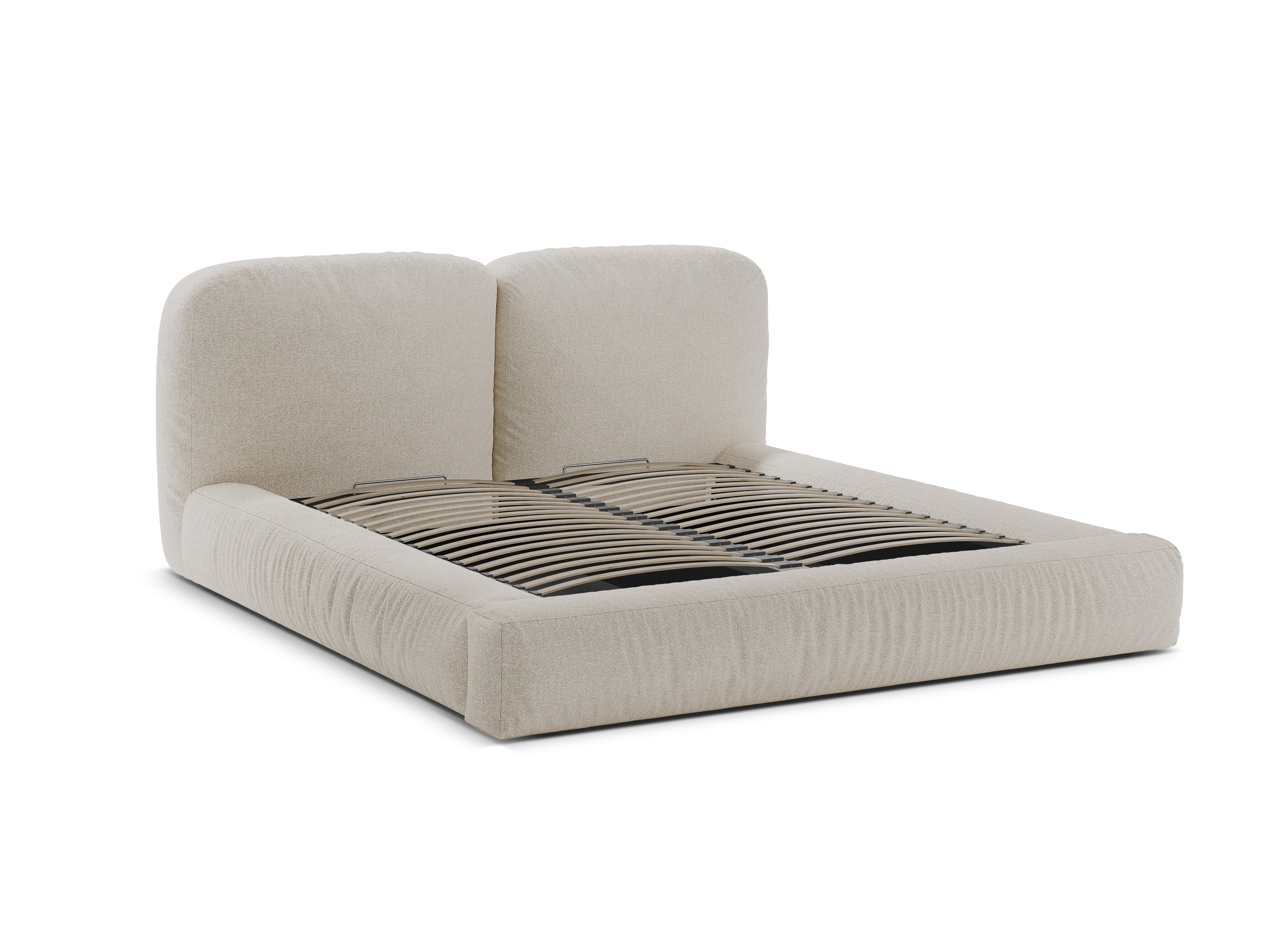 MARTINA Bed Beige Boucle