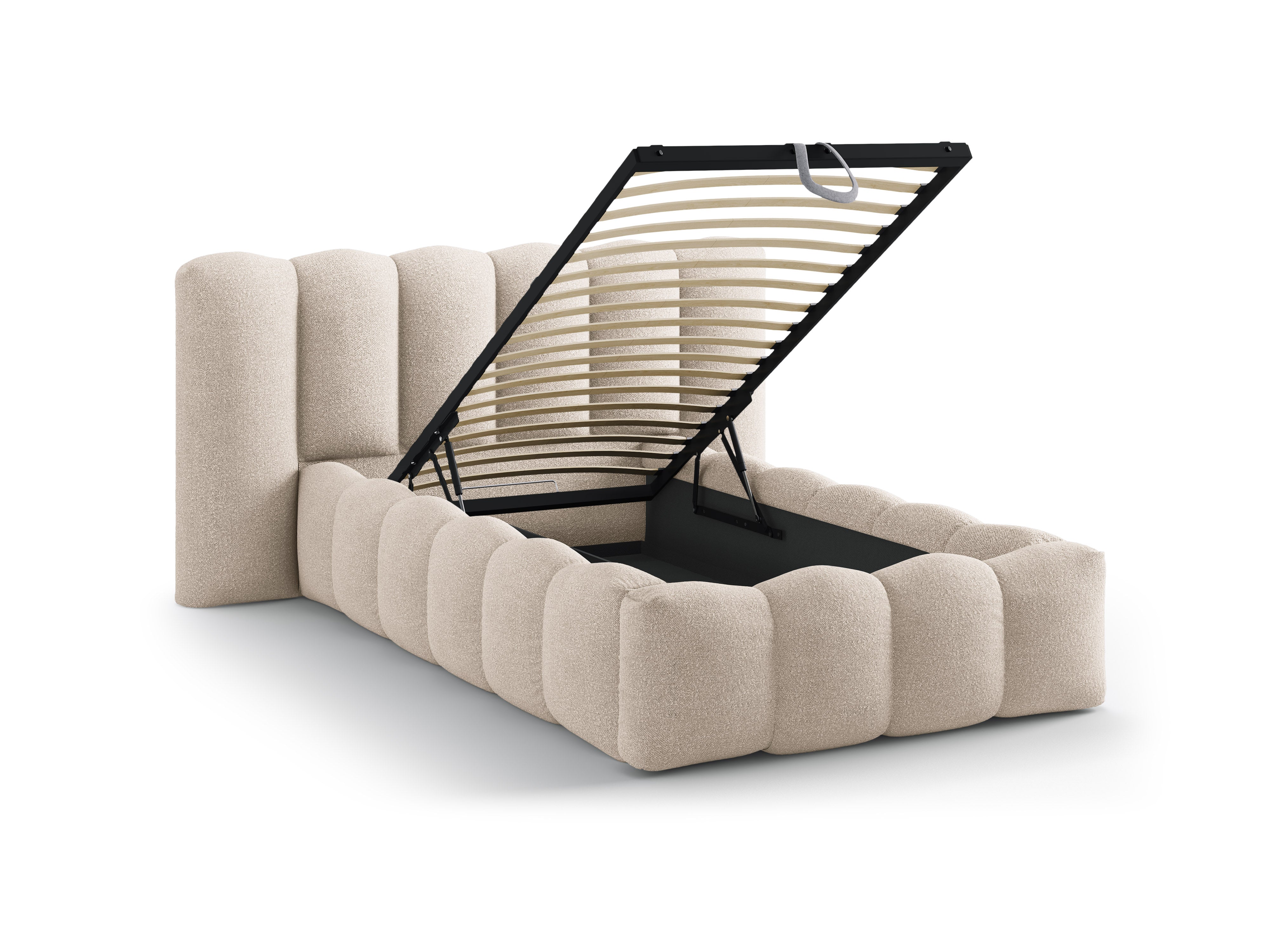 Bett LUPINE beige Boucle