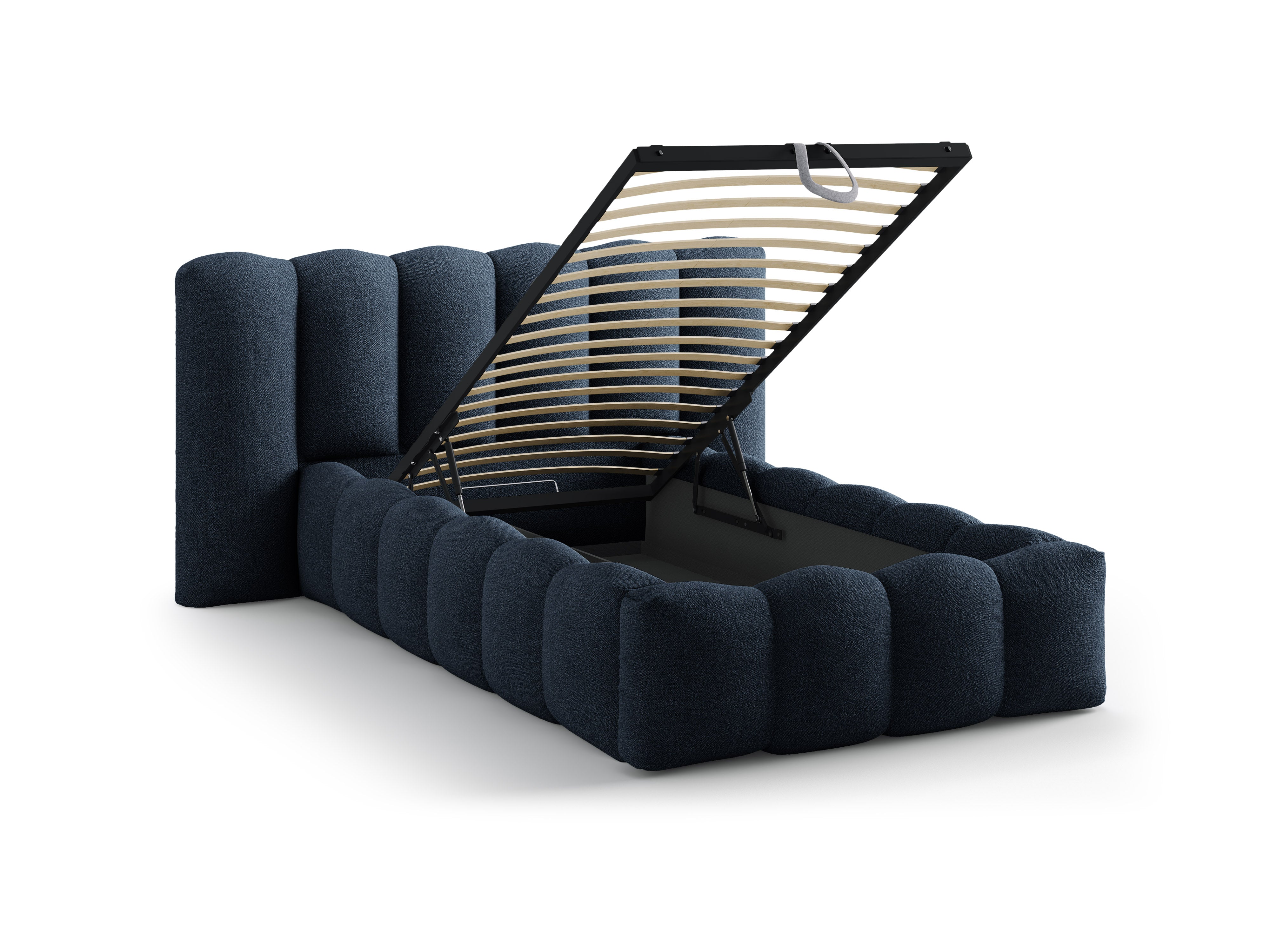Bett LUPINE dunkelblau Boucle