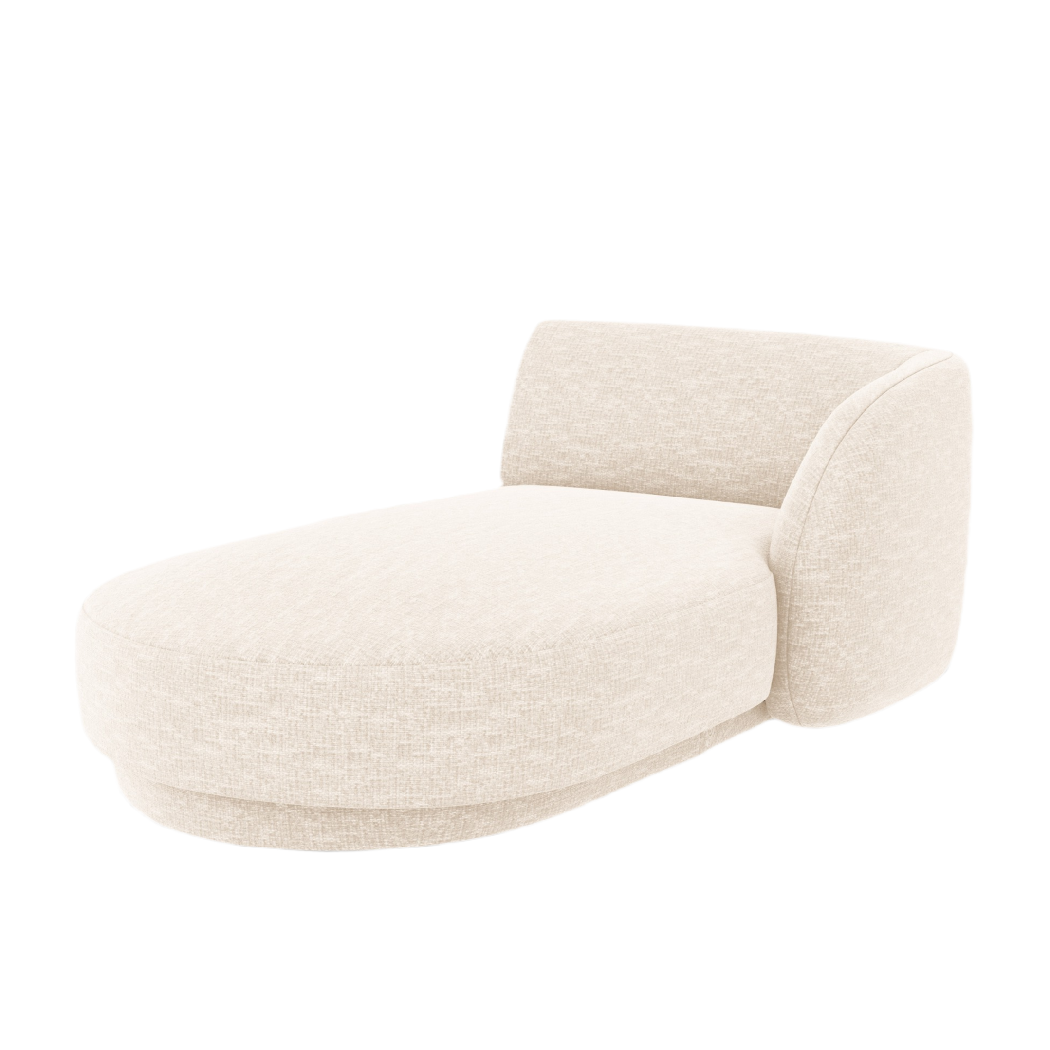 Rechtsseitiger Sessel MILEY hellbeige samtig